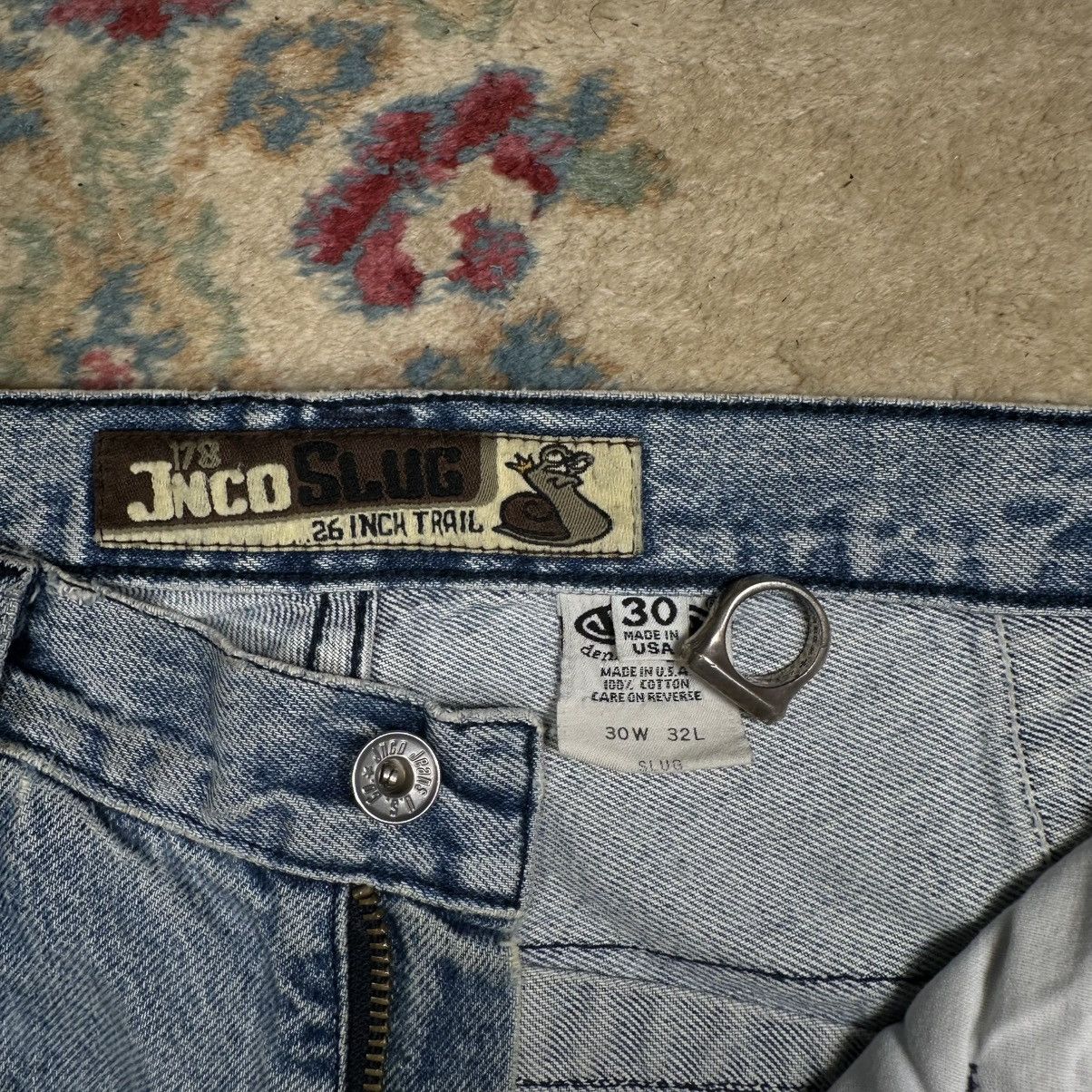 JNCO Vintage 90s JNCO Slugs Blue Denim Baggy Jeans Size US 30 / EU 46 - 5 Thumbnail