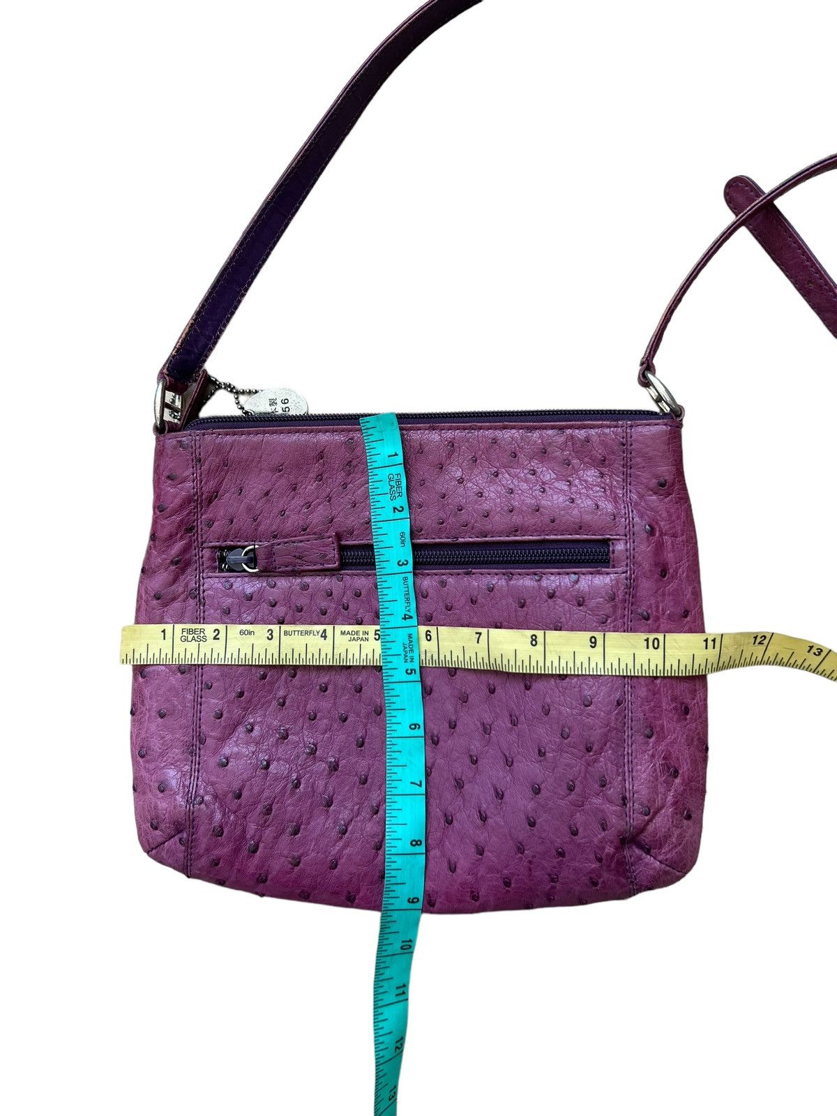 Leather Vintage JRA Japan Patina Ostrich Leather Mini Sling Bag Size ONE SIZE - 8 Thumbnail