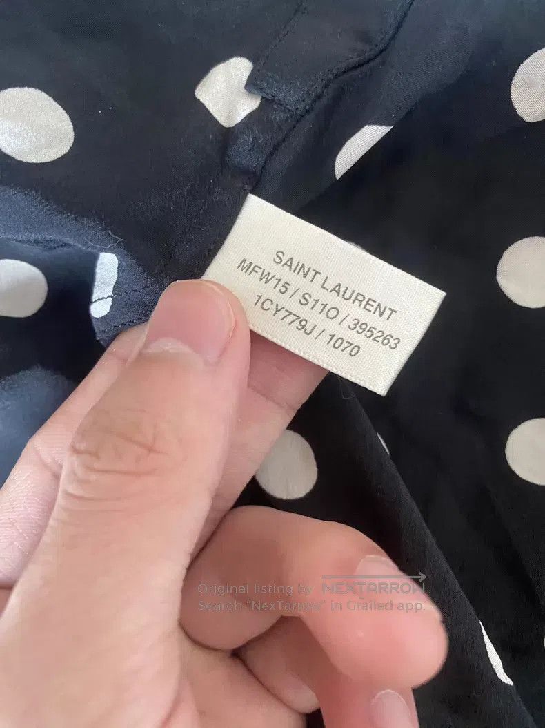 Saint Laurent Paris Saint Laurent Paris Polka Dot Shirt Size XS / US 0-2 / IT 36-38 - 3 Thumbnail