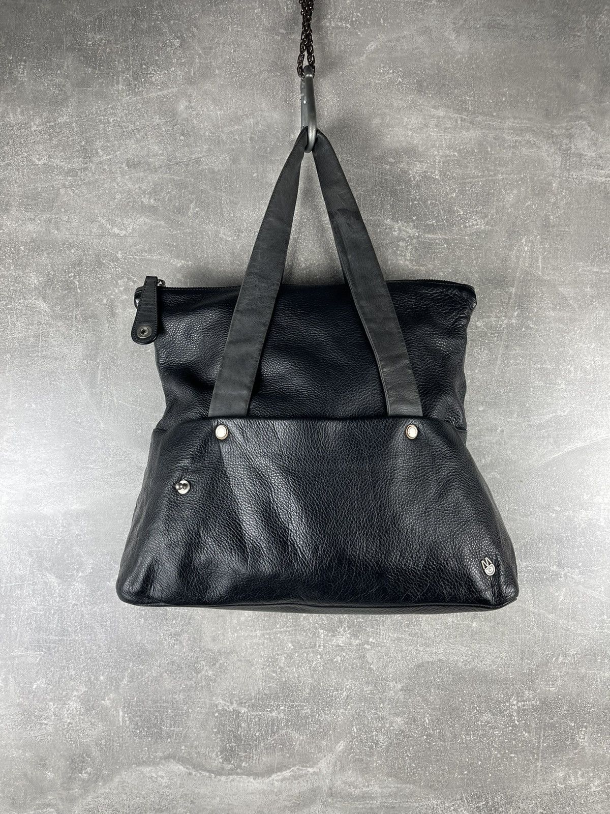 Mandarina Duck Mandarina Duck Leather Tote Shoulder Bag 2000s Black Size ONE SIZE - 4 Thumbnail