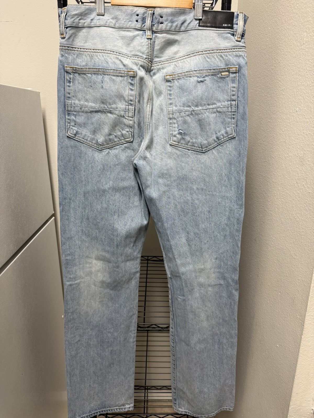 Amiri Amiri Logo light blue distressed Denim jeans Size US 32 / EU 48 - 2 Thumbnail