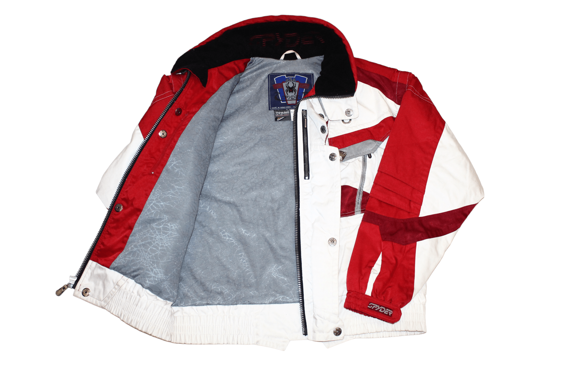 Spyder VTG🔥 Spyder USA Thinsulate 2in1 Ski Jacket removable sleeve Size US L / EU 52-54 / 3 - 7 Thumbnail