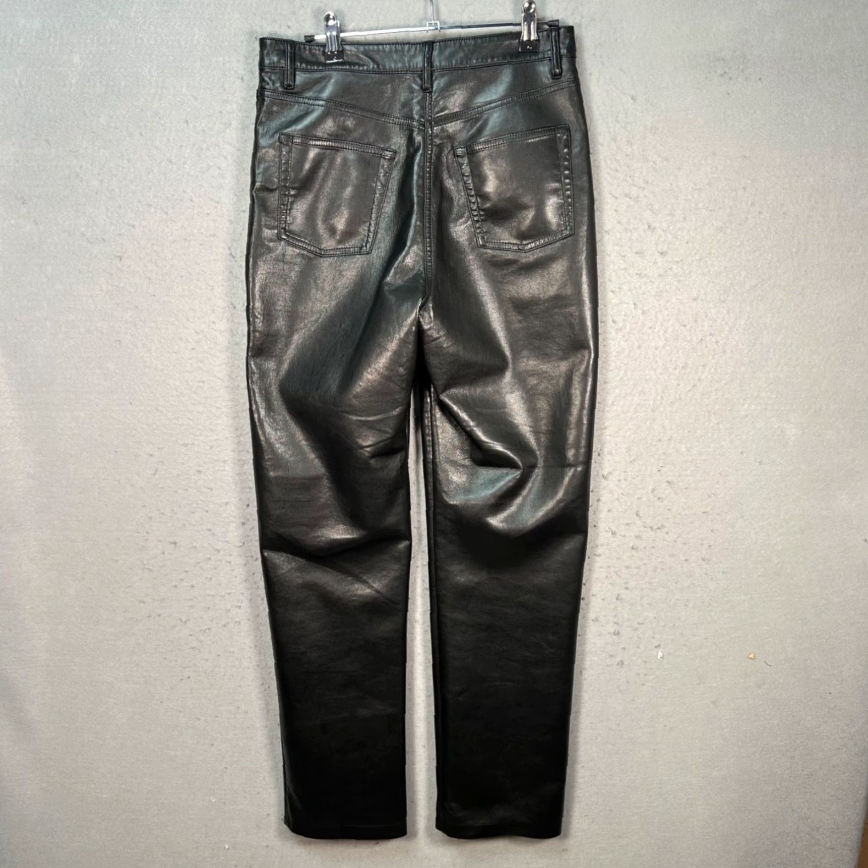 Vintage Wilfred Womens 6 The Melina High-Waisted Faux Leather Pants Black Pants Womens 6 Black City Vintage: No (adjusted within rules?) Size 28" / US 6 / IT 42 - 2 Thumbnail