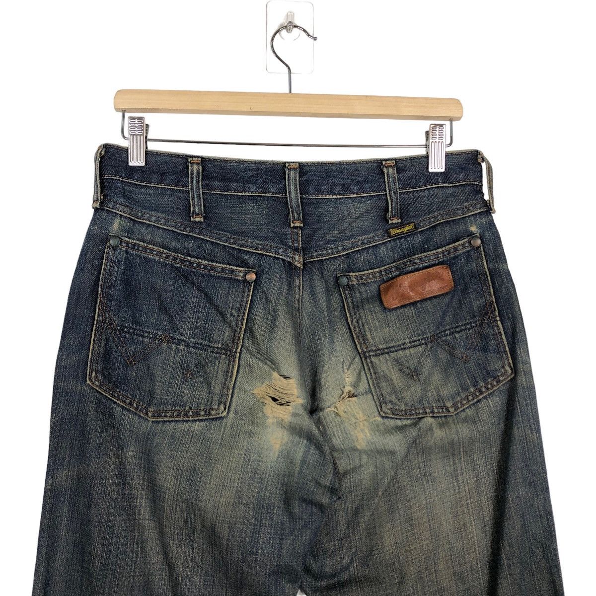 Japanese Brand 🔥90’s Rare Distressed Denim Jeans Wrangler Selvedges USA Size US 30 / EU 46 - 10 Thumbnail