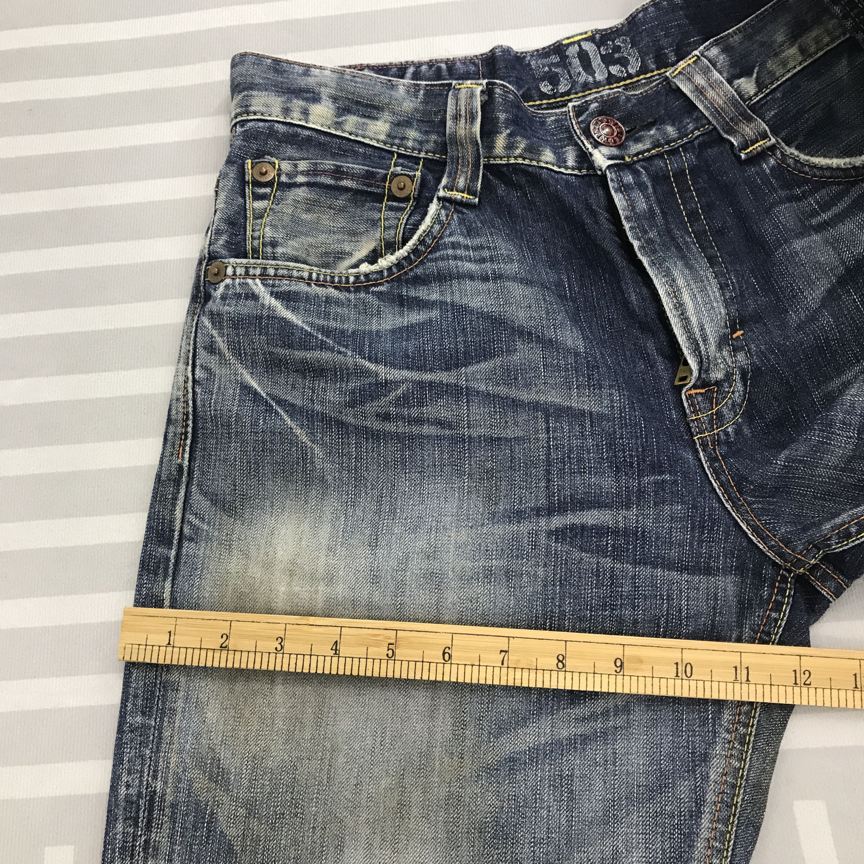 Edwin × Vintage Vintage Edwin Blue trip 503 Distressed denim Size US 32 / EU 48 - 10 Thumbnail