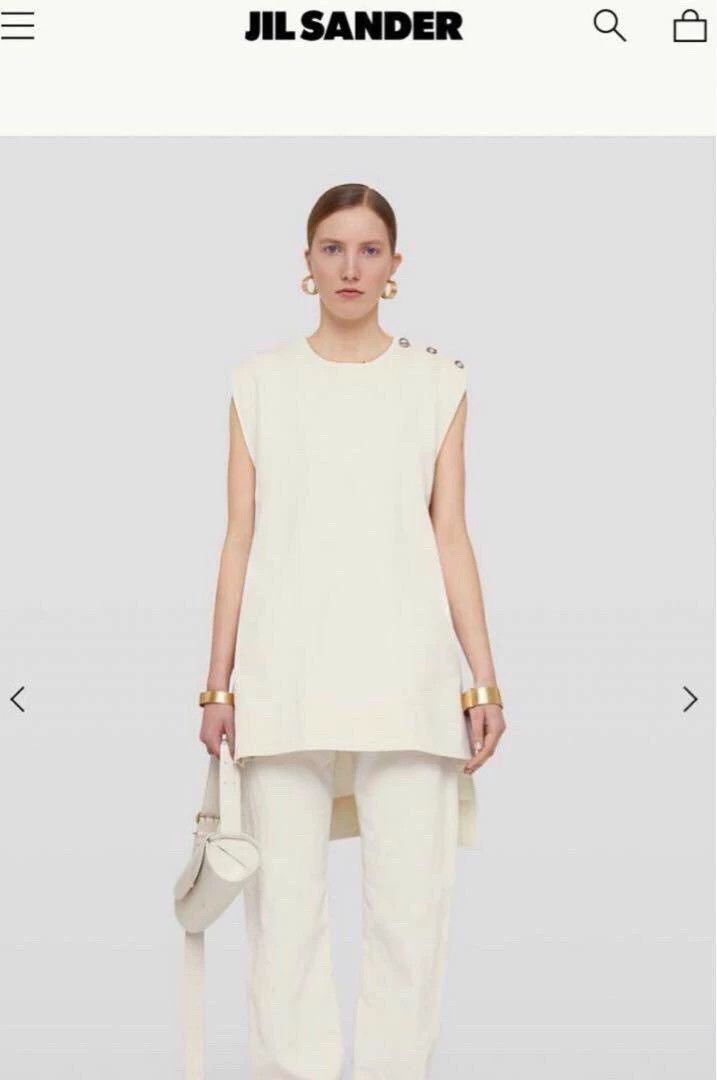 Jil Sander Jil Sander Sleeveless pure cotton T-shirt Size XS / US 0-2 / IT 36-38 - 1 Thumbnail