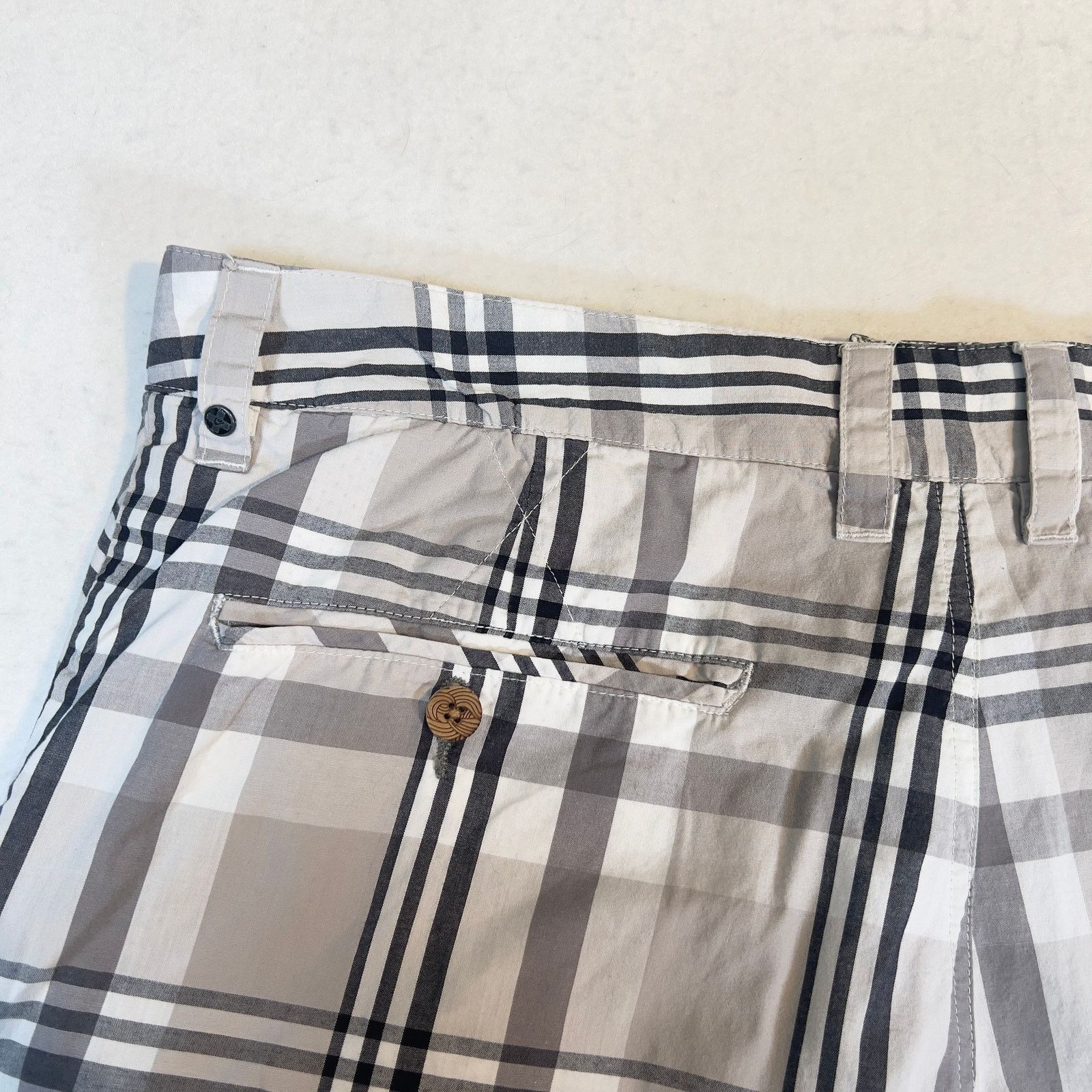Quiksilver QuikSilver Edition Hybrid Short Men Cotton Black Grey Plaid Size US 36 / EU 52 - 14 Thumbnail