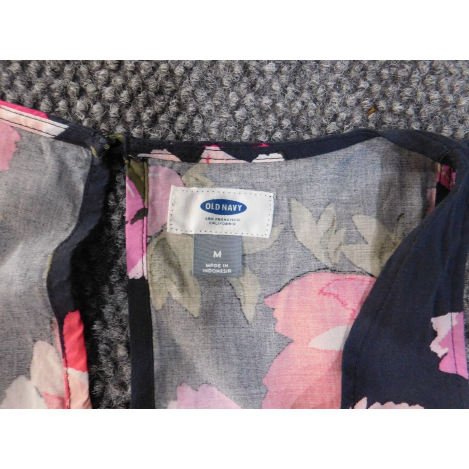 Old Navy Old Navy Sundress Womens Medium Blue Floral Sleeveless Rayon Viscose Knee Length Lined Casual Size M / US 6-8 / IT 42-44 - 4 Thumbnail