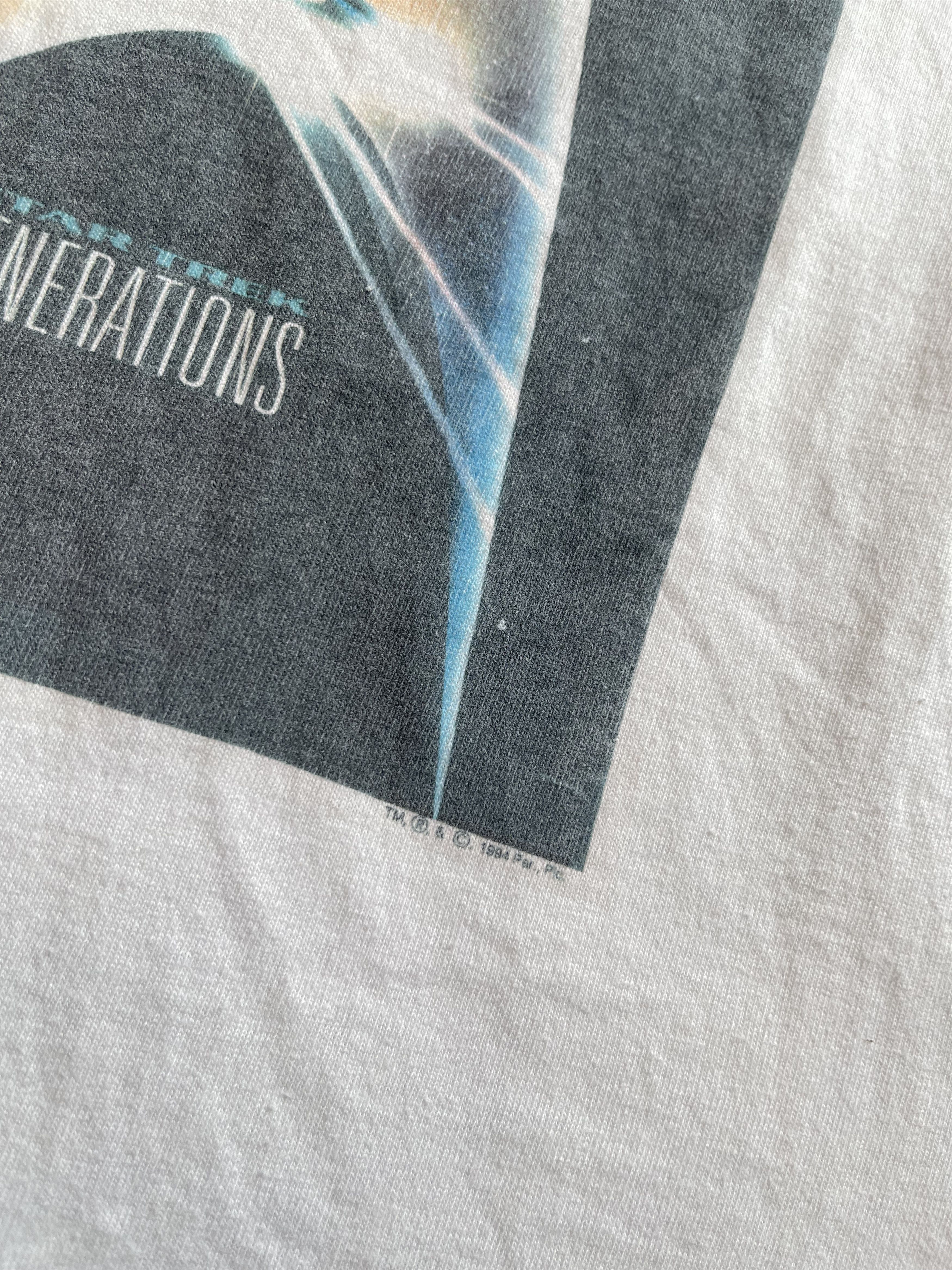 Vintage 1994 Star Trek Generations Movie Tee Sci-Fi Promo Shirt Size US L / EU 52-54 / 3 - 4 Thumbnail
