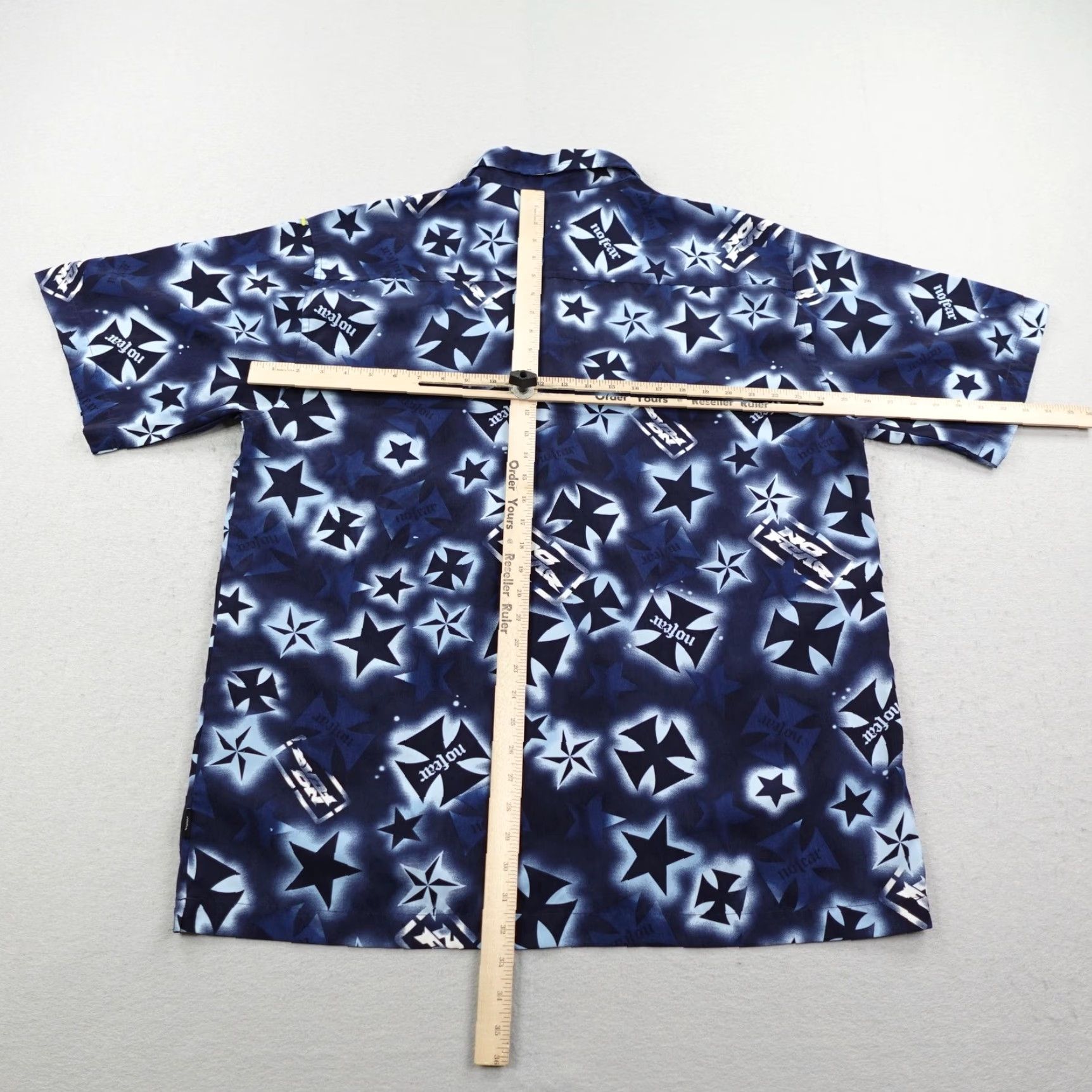 No Fear Vintage No Fear Shirt Mens 2XL Blue Button Up AOP All Over Print Skater Y2K Size US XXL / EU 58 / 5 - 5 Thumbnail