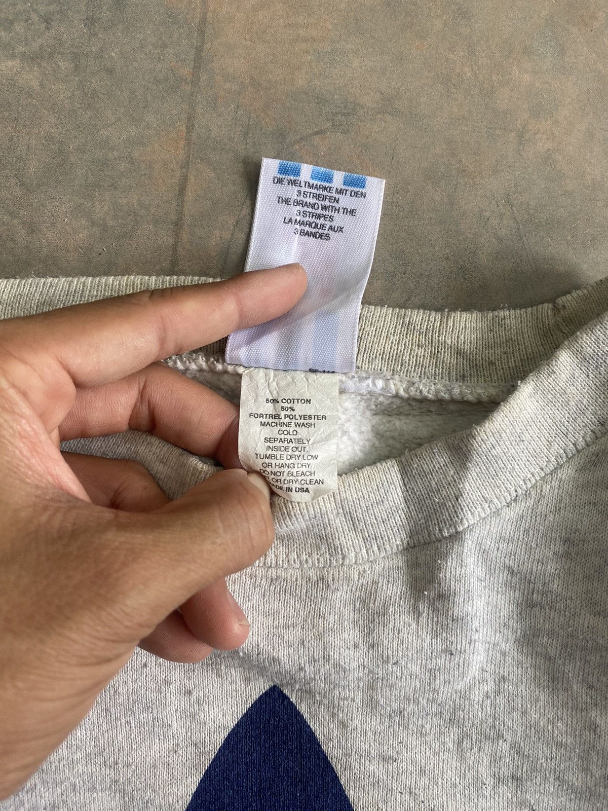 Adidas × Vintage RARE 80s ADIDAS USA DISTRESSED SWEATSHIRT Size US L / EU 52-54 / 3 - 6 Thumbnail