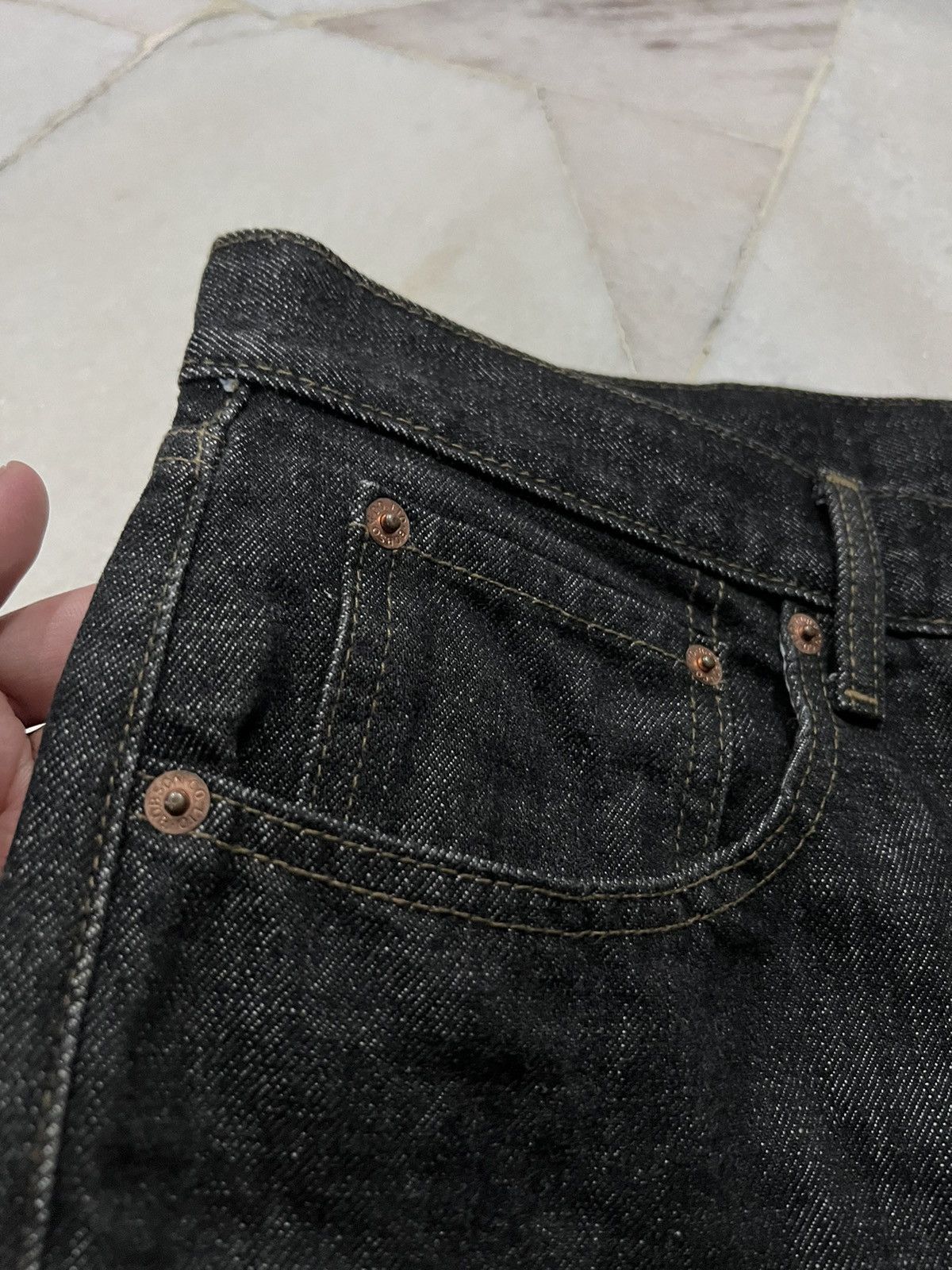 If Six Was Nine × Japanese Brand 💥BAGGY💥VINTAGE 90’S BOBSON CHESSKING SUPER BLACK JEANS Size US 33 - 6 Thumbnail