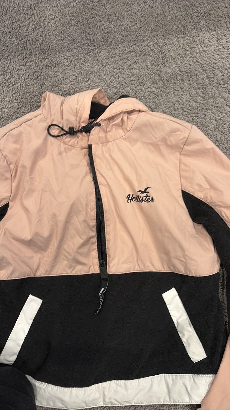 Hollister Hollister Pink and Black Bomber Jacket with Stand-Up Collar Size S / US 4 / IT 40 - 2 Thumbnail