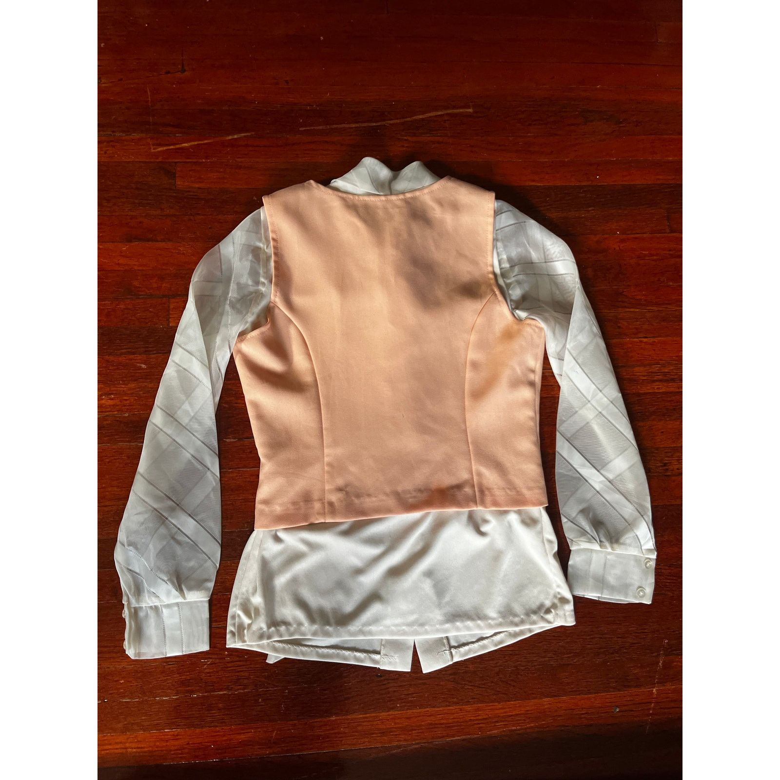 Vintage Vintage 70's Union Made Cream Orange Vest Jacket Top Small Size S / US 4 / IT 40 - 7 Thumbnail