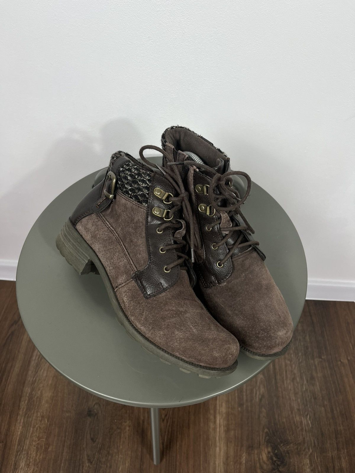 Other Earth Spirit Brown Suede Boots Knit Cuff Lace Up Size EU 41 Size US 10 / IT 40 - 12 Thumbnail