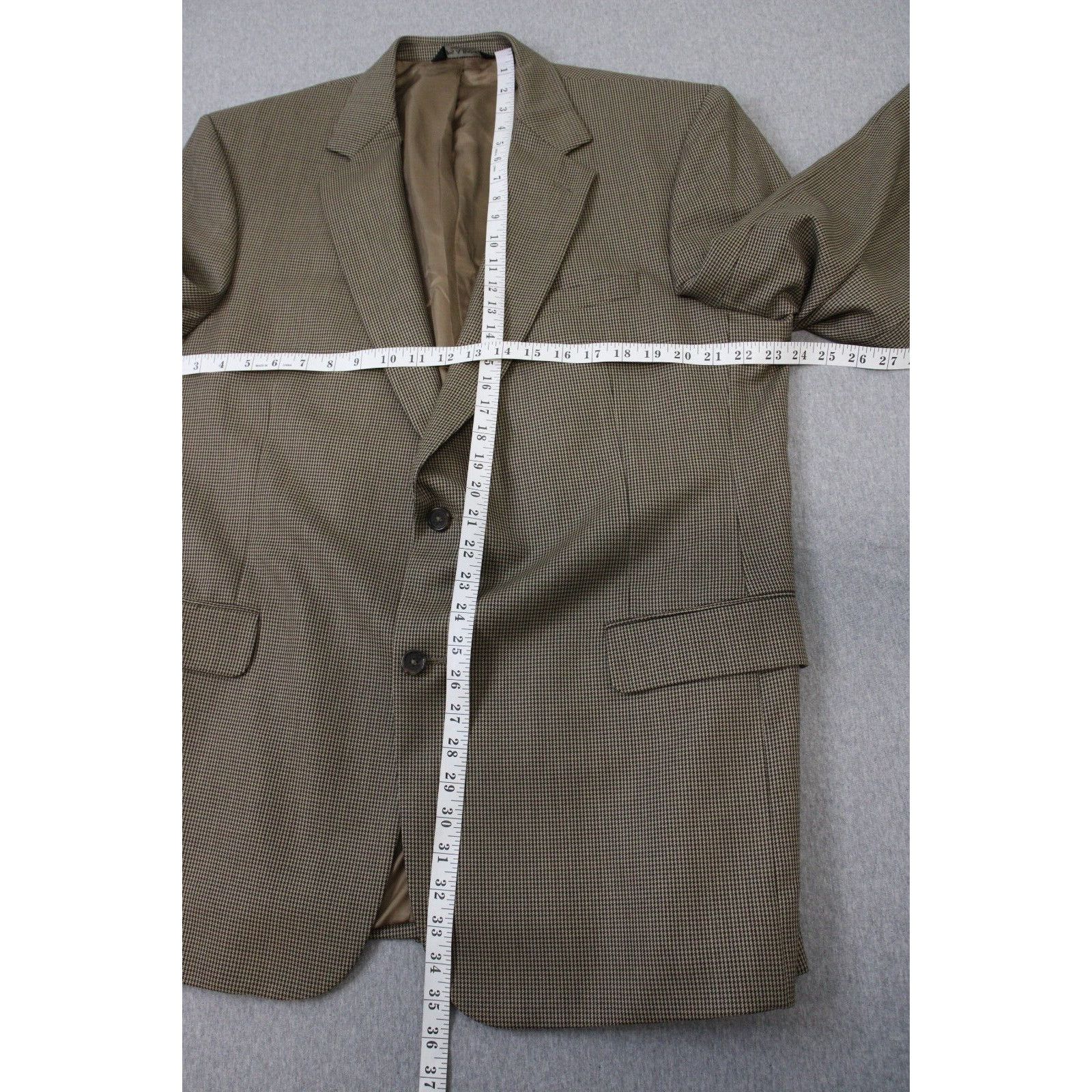 Jos. A. Bank Jos A Bank Blazer Mens 46L Houndstooth 100% Wool 2-Button Size 46L - 9 Thumbnail