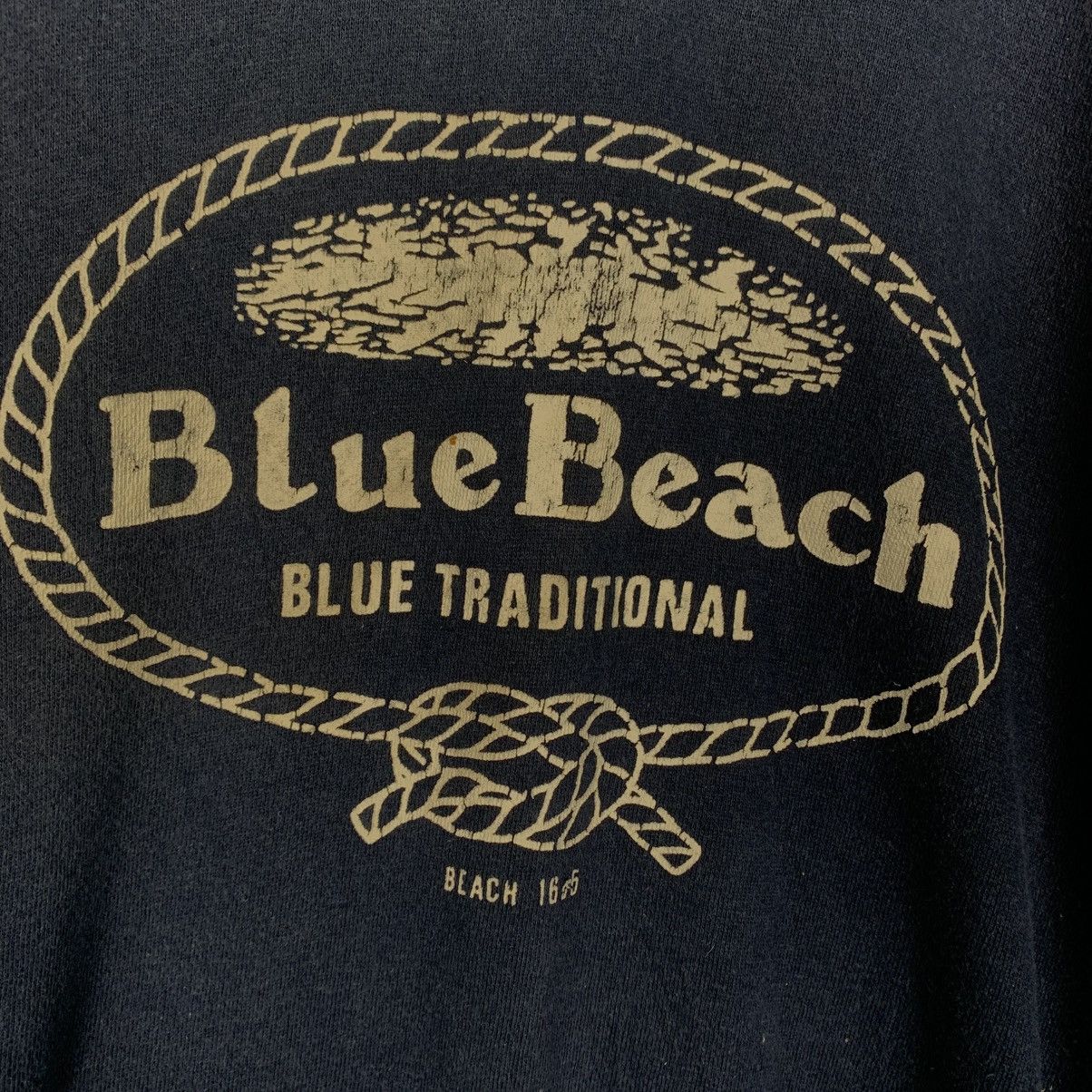 Japanese Brand Flancia Blue Beach Crewneck Sweatshirt Size US M / EU 48-50 / 2 - 10 Thumbnail