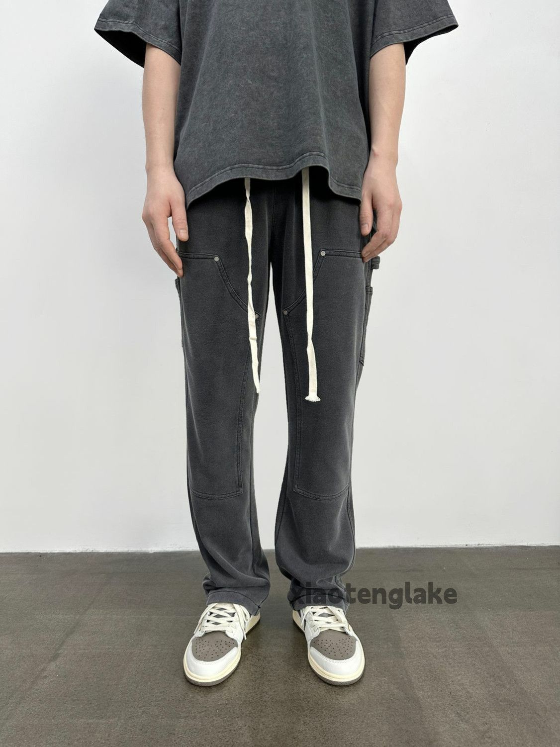 Jean × Vintage washed faded skate hiphop utility carpenter sweatpants Size US 34 / EU 50 - 3 Thumbnail