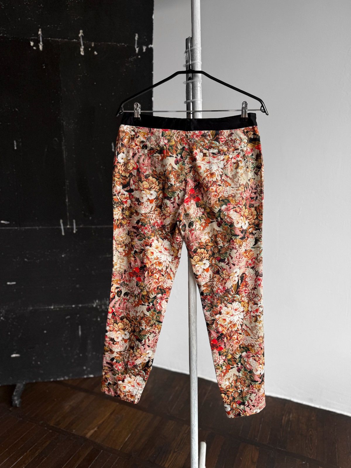 Designer × Zara Zara Womens Floral Trousers Pants Zipper Closure Pockets Size 30" / US 8 / IT 44 - 3 Thumbnail