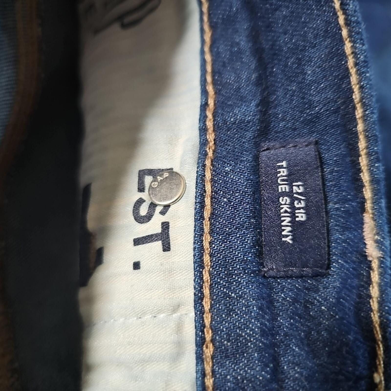 Gap Gap Denim 12/31R True Skinny Jeans Size 34" / US 12 / IT 48 - 3 Thumbnail
