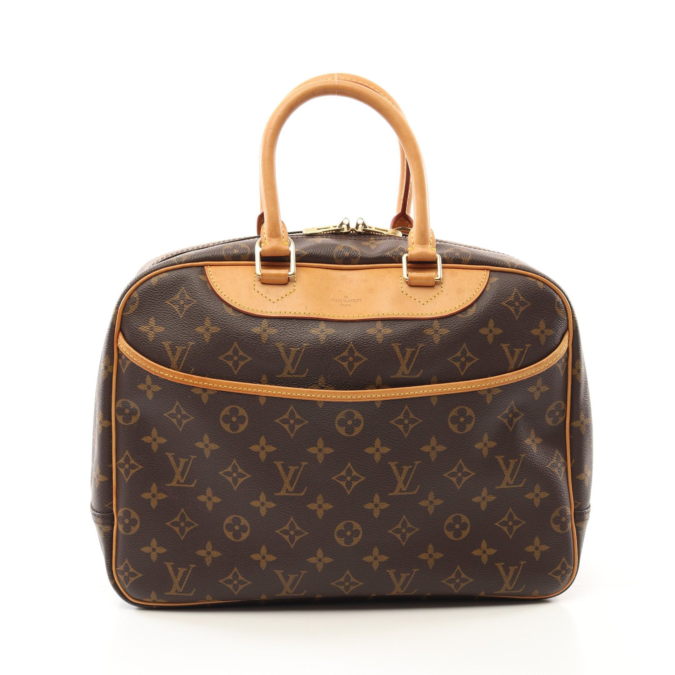 Louis Vuitton Louis Vuitton Deauville Bowling Vanity Monogram Handbag Leather Brown Size ONE SIZE - 1 Thumbnail