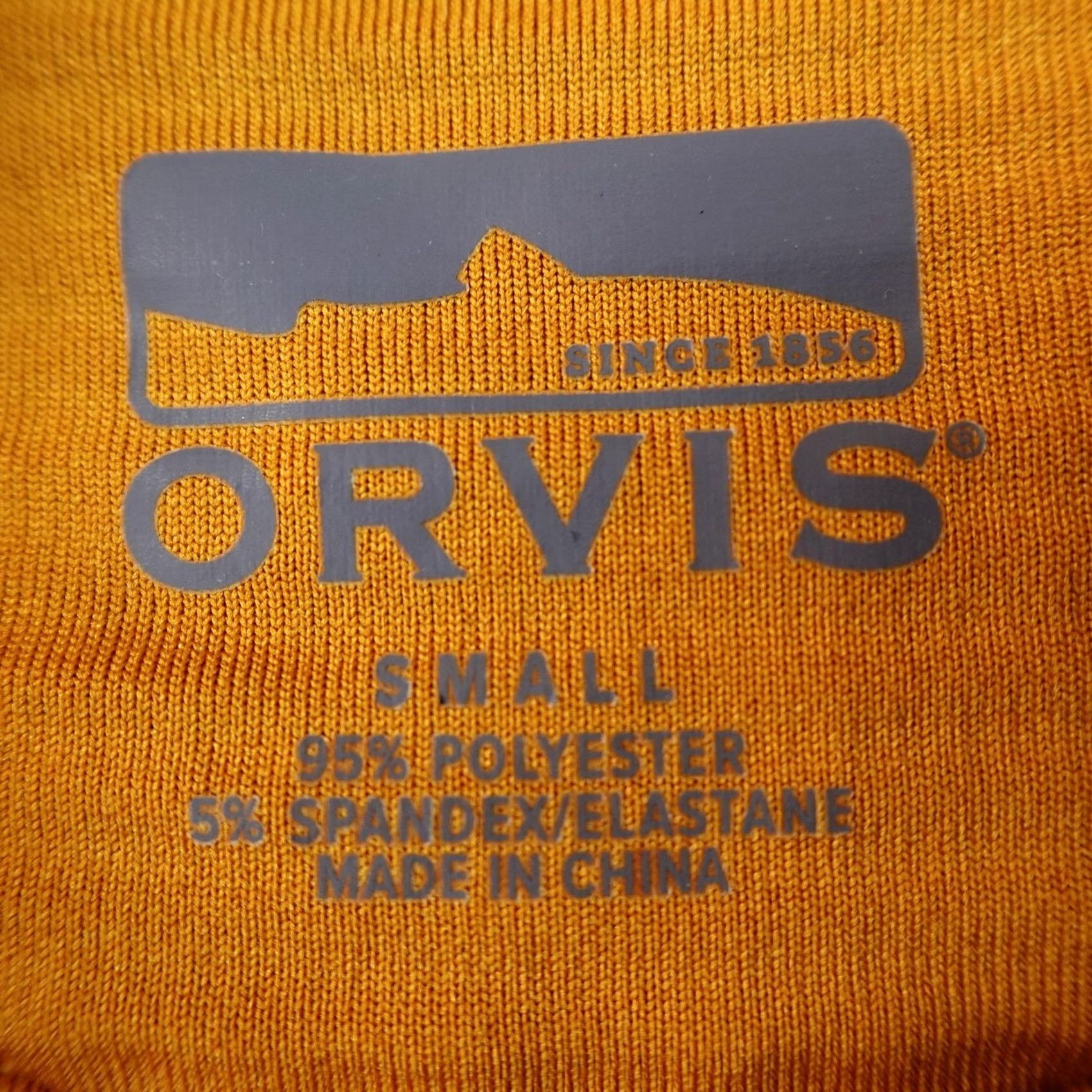 Orvis Orvis Jacket Mens S Orange Full Zip Waffle Knit Grid Fleece Hiking Outdoor Top Size US S / EU 44-46 / 1 - 5 Thumbnail