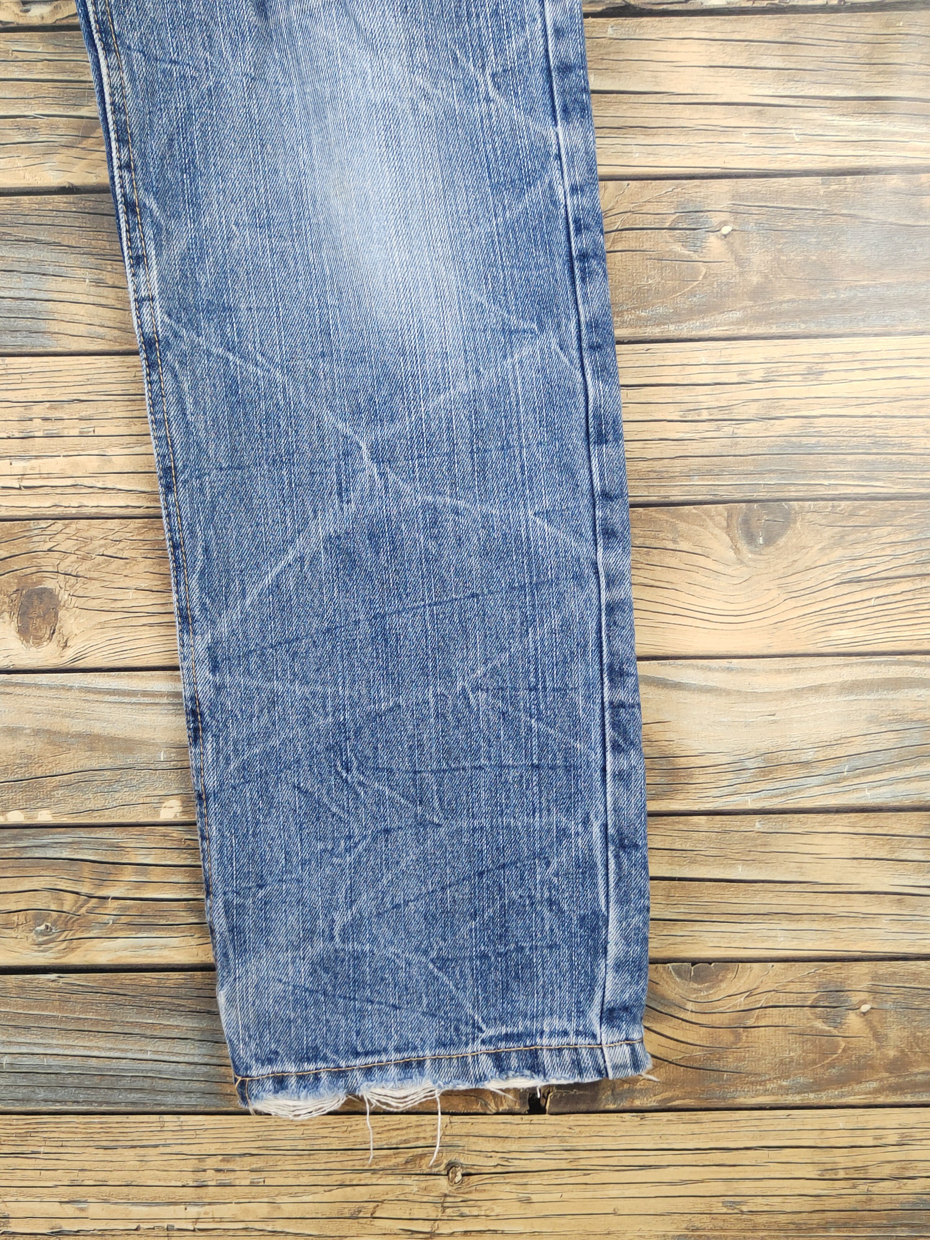 Japanese Brand Japanese Brand Dark Blue Distressed Ripped Jeans #W1697 Size US 34 / EU 50 - 6 Thumbnail