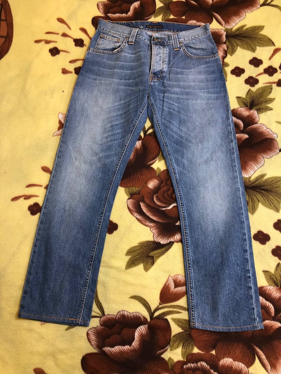 Nudie Jeans Nudie Jeans Men's Distressed Button Fly Dark Den Size US 31 - 15 Thumbnail