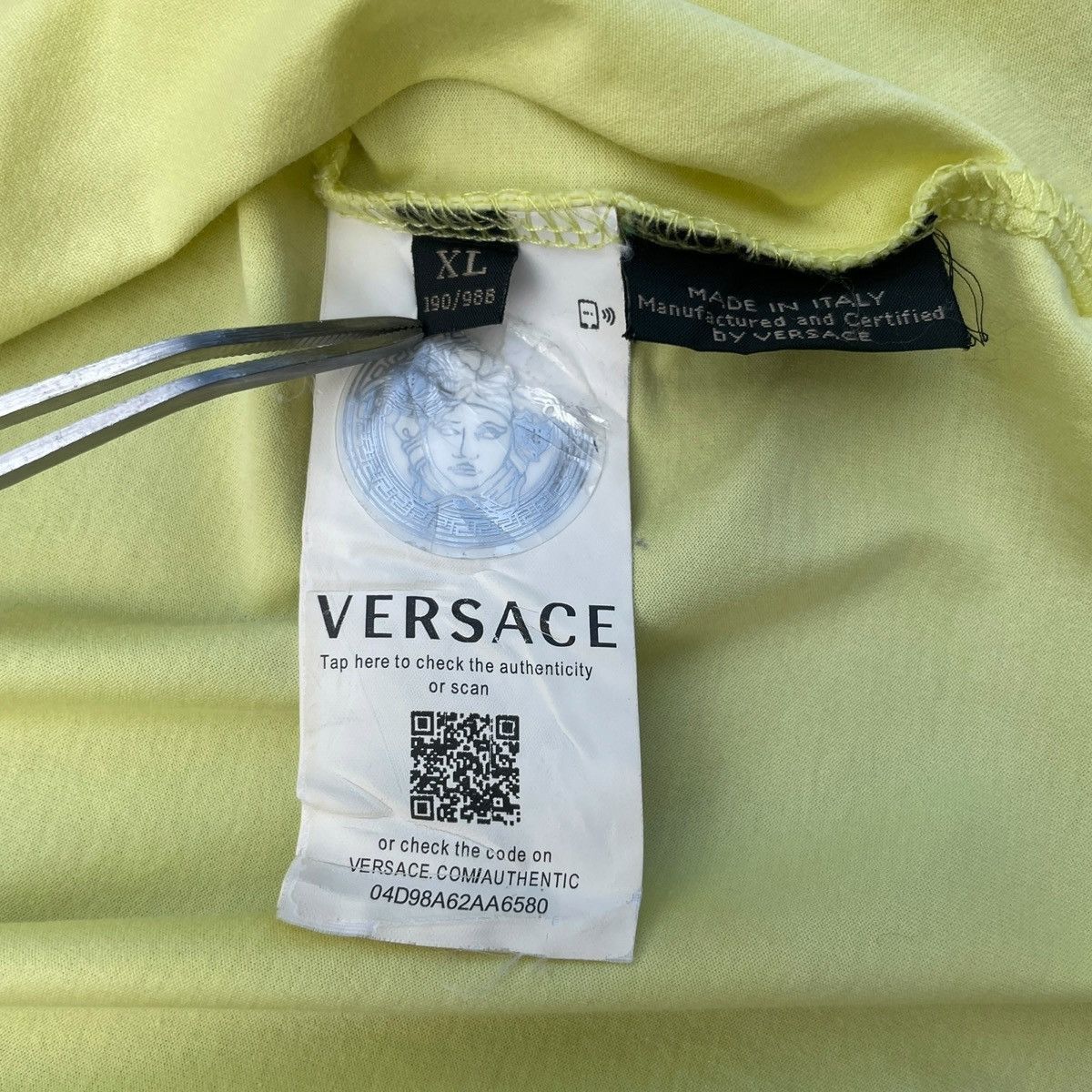 Versace Versace Medusa Taylor Fit Crystal and Stud Embellished Shirt Size US XL / EU 56 / 4 - 6 Thumbnail