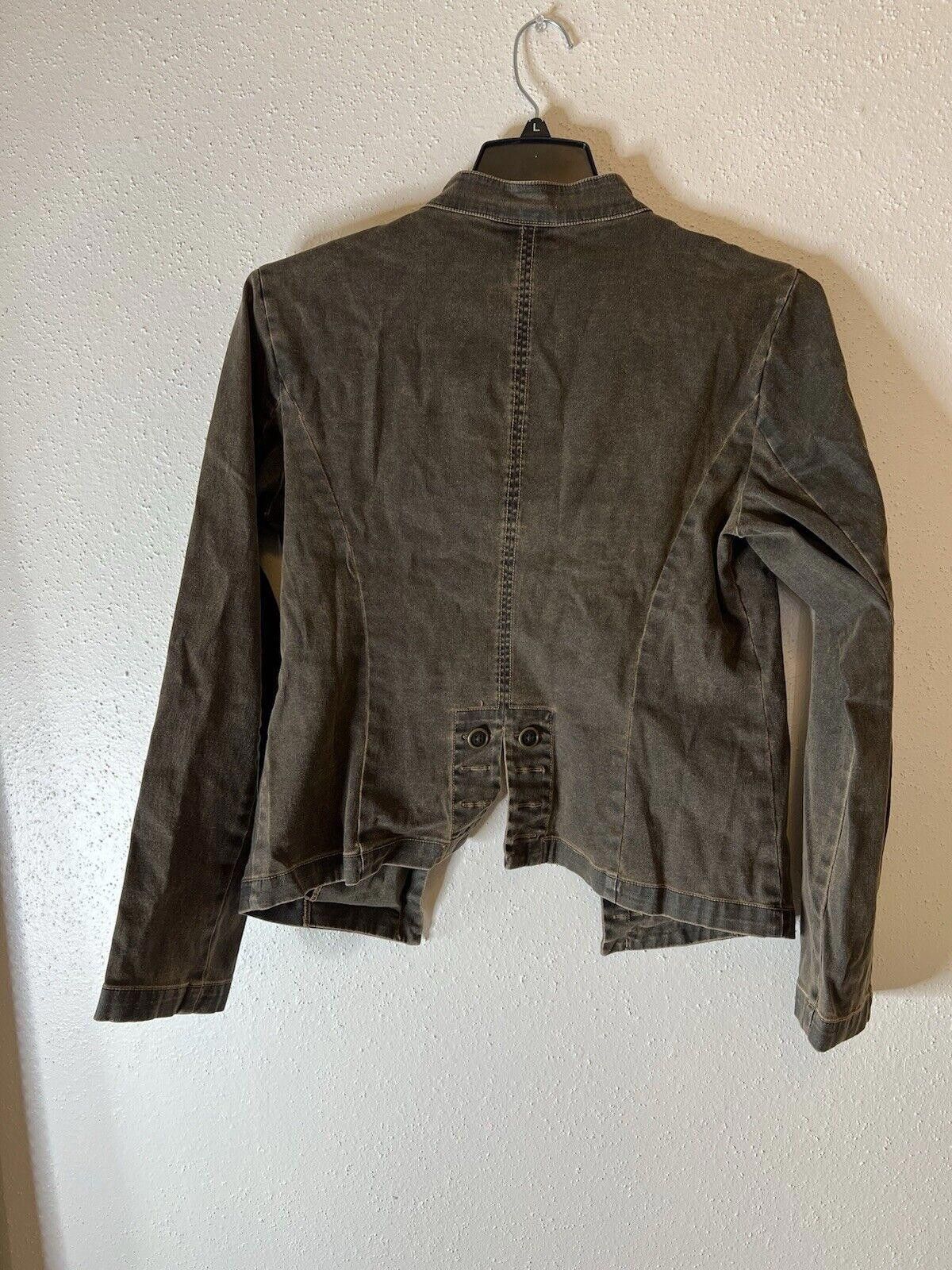 Designer MORRISSEY WOMANS Brown DENIMJACKET 12 Size XL / US 12-14 / IT 48-50 - 2 Thumbnail