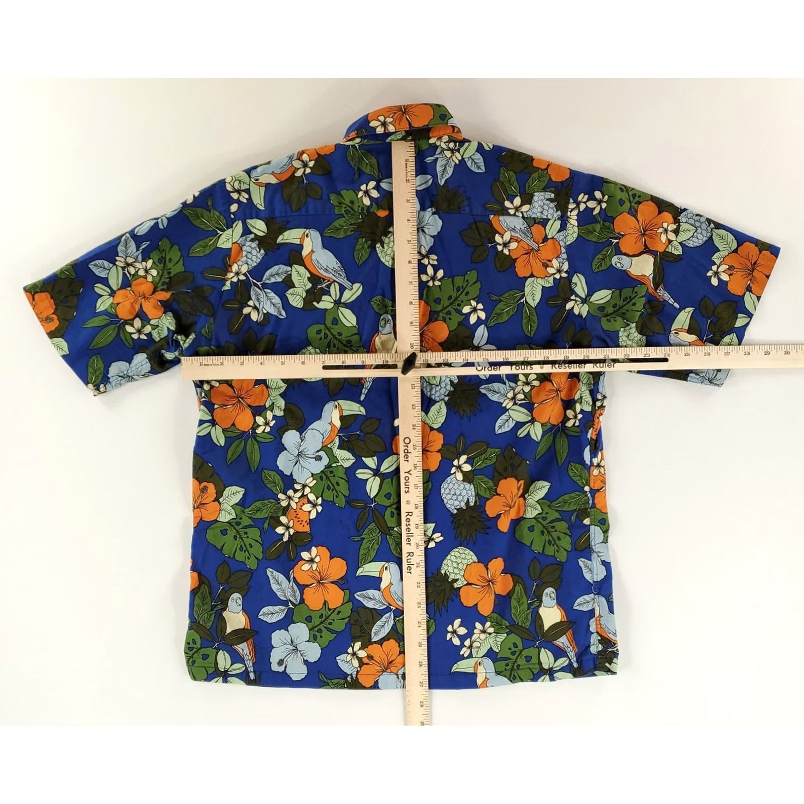 Reyn Spooner REYN SPOONER Joe Kealoha's Shirt Button Up Short Sleeve Parrot Pineapple Mens S Shirt Blue Size US S / EU 44-46 / 1 - 6 Thumbnail