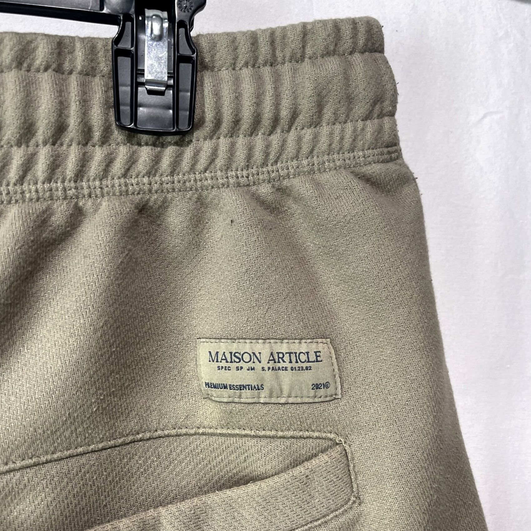 Palace Maison Article Shorts Men’s XXL Gray Cotton Blend Fleece Drawstring Sweat Pocket Logo 7in Inseam Casual Sports Size US 39 - 6 Thumbnail