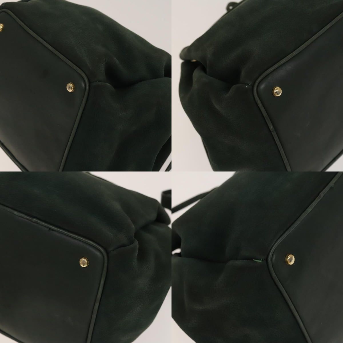Celine CELINE Shoulder Bag Leather Green Gold Size ONE SIZE - 10 Thumbnail