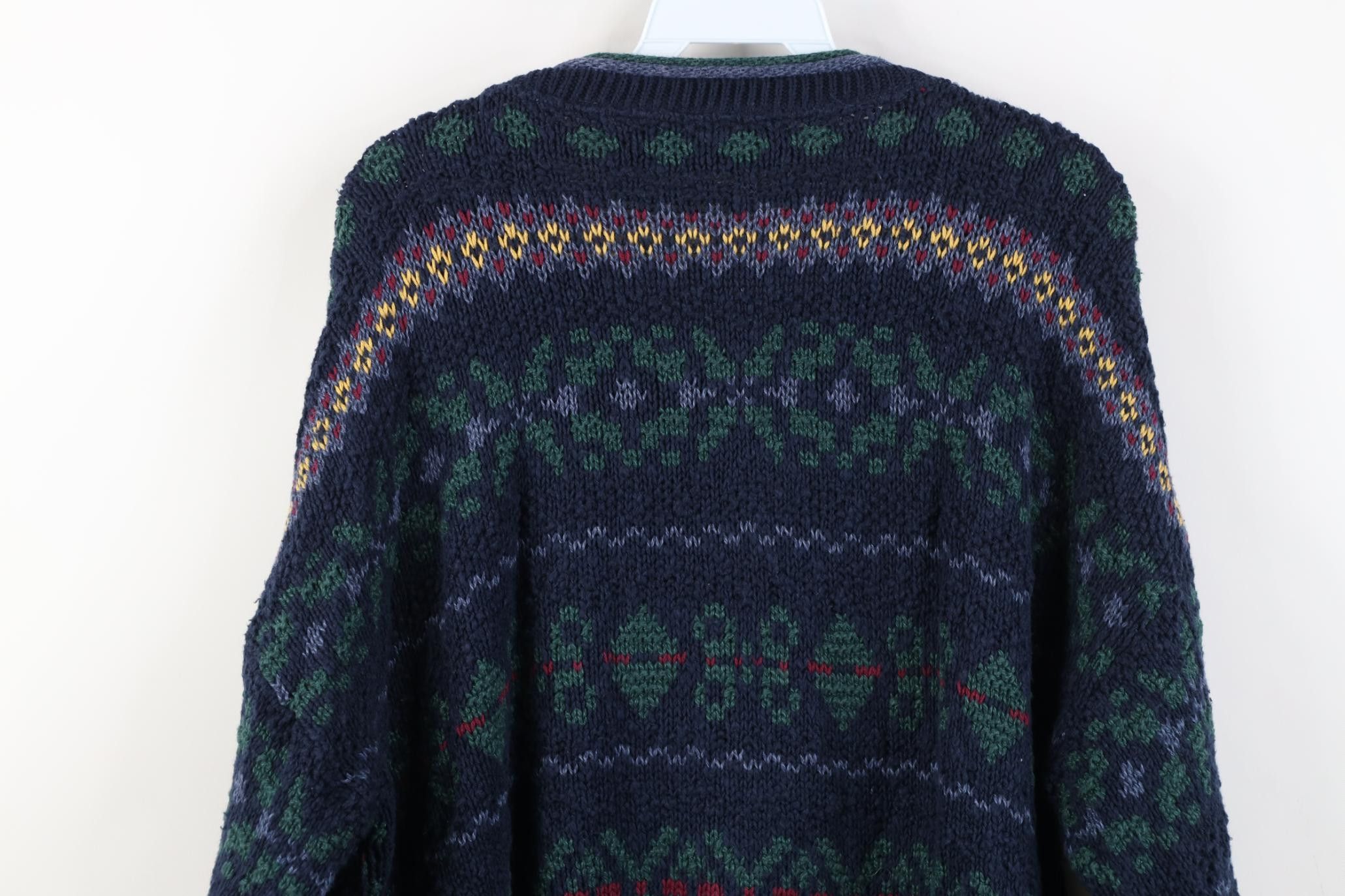 Vintage Vintage 90s Streetwear Knit Fair Isle Crewneck Sweater USA Size US L / EU 52-54 / 3 - 9 Thumbnail