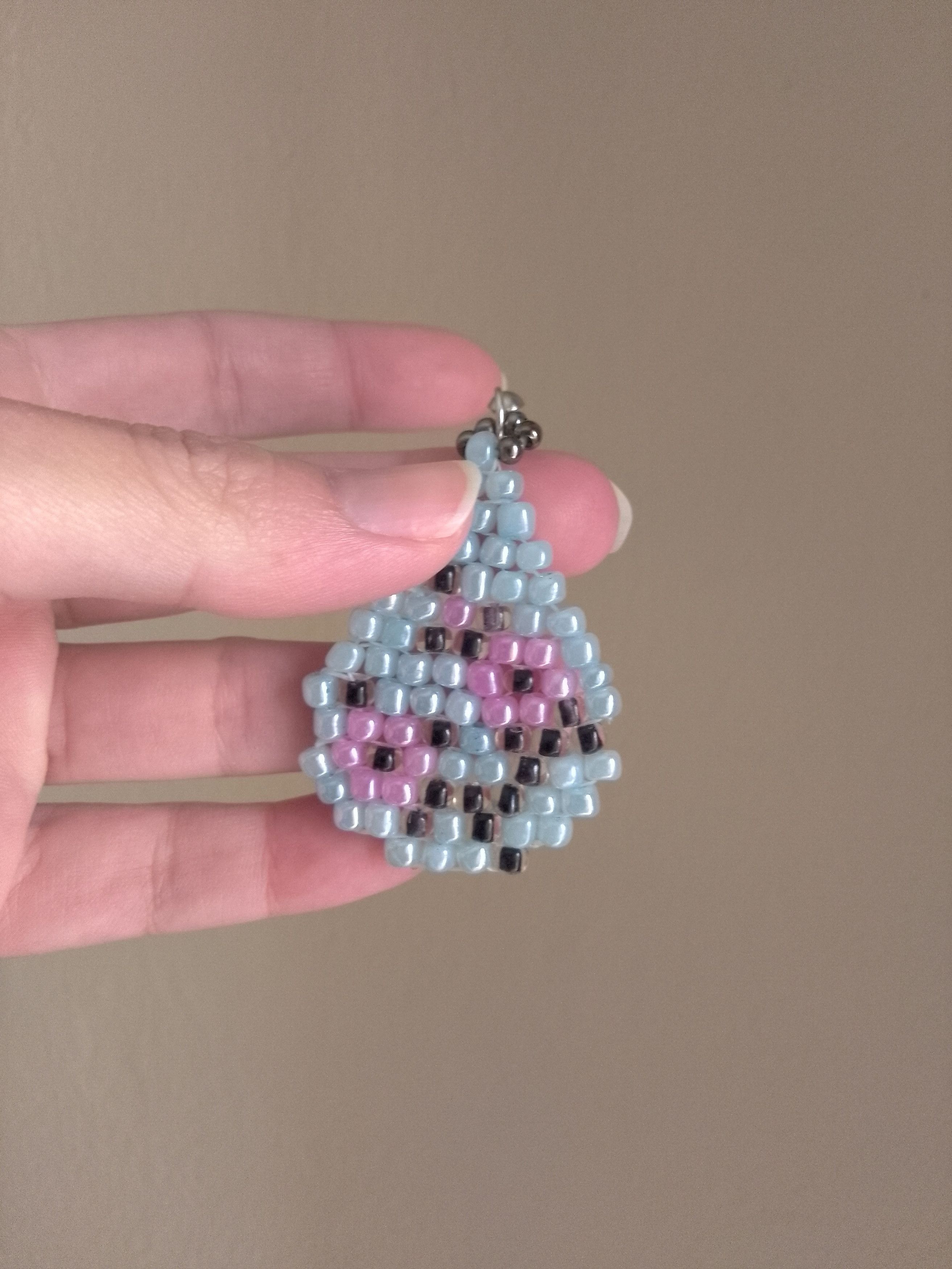 Handmade Necklace Pendant Earrings Teardrop Japanese Flower Pattern Size ONE SIZE - 7 Thumbnail
