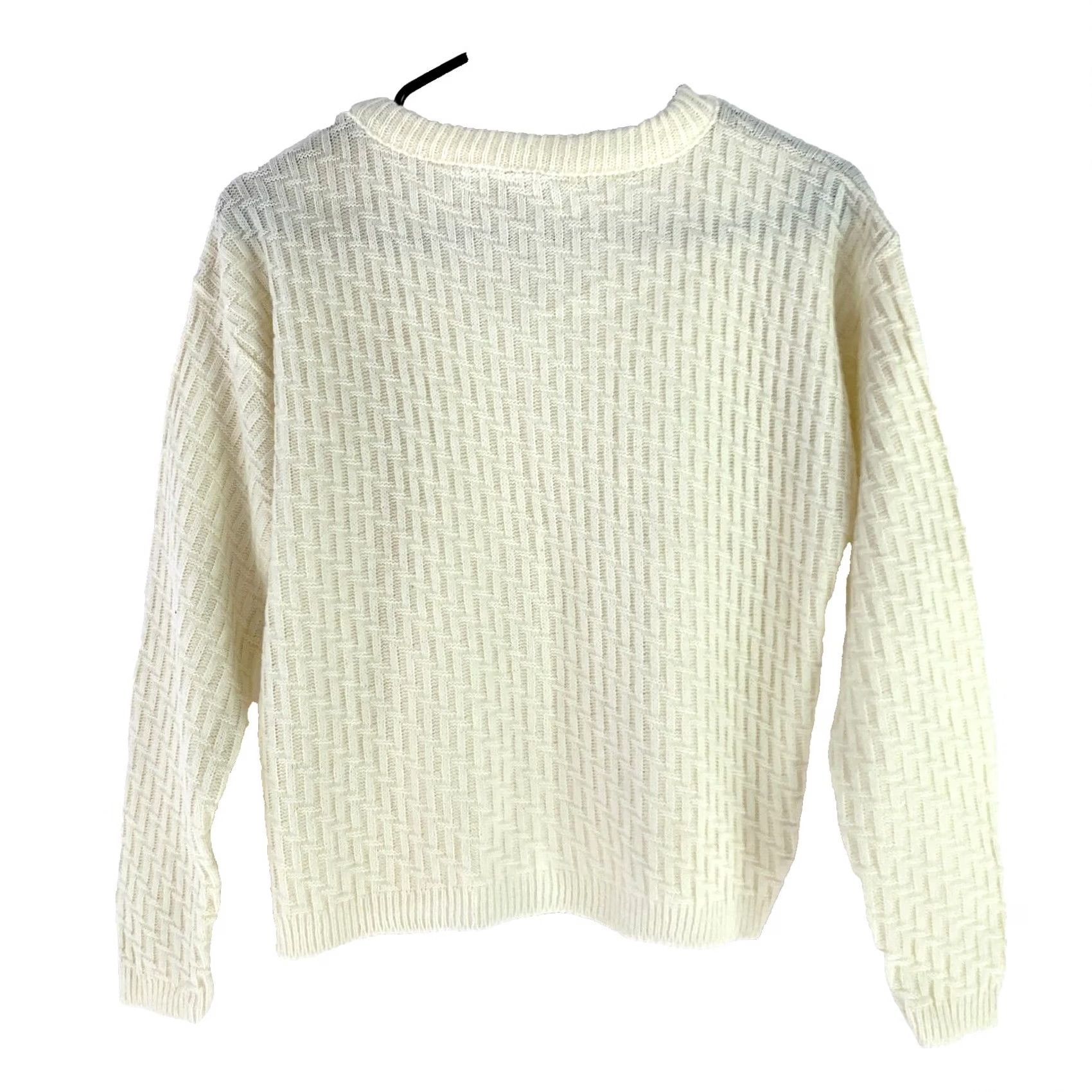 Vintage VINTAGE Rafferty Sweater Crew Acrylic Womens Small 70s Geometric Mod Cream Size S / US 4 / IT 40 - 4 Thumbnail