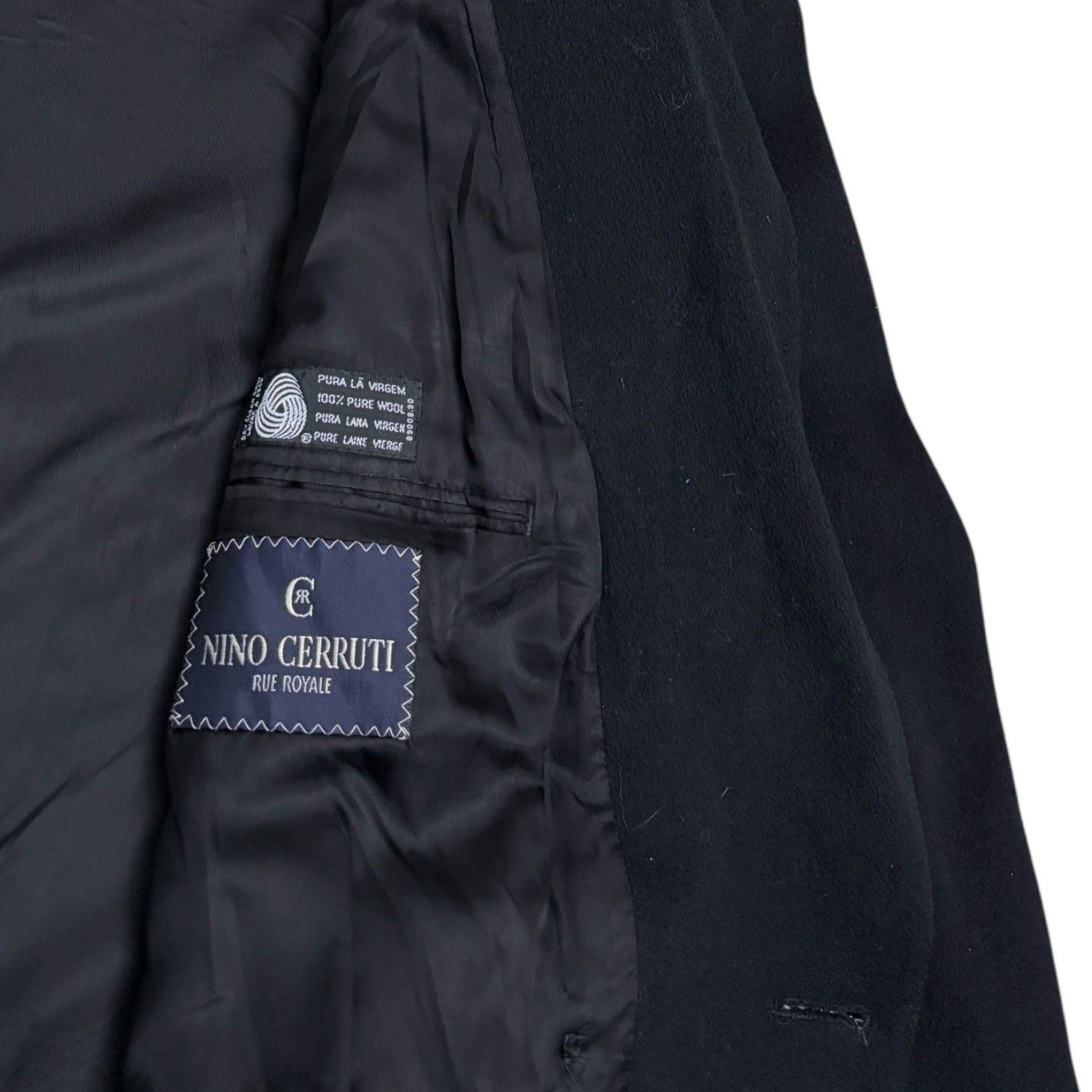 Cerruti 1881 NINO CERRUTI RUE ROYALE Pure Wool Vintage 90s Pea Coat XL Size US XL / EU 56 / 4 - 3 Thumbnail