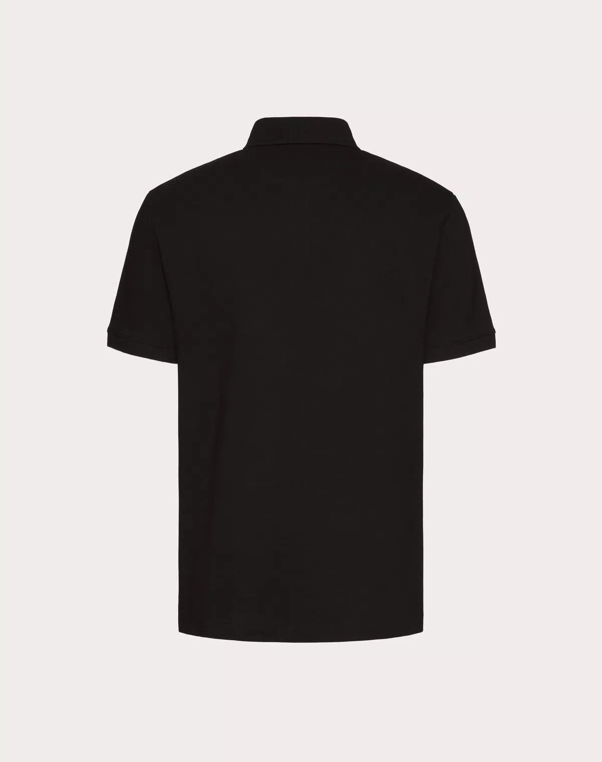 Valentino oc11z0725 Cotton Pique Polo Shirt in Black Size US L / EU 52-54 / 3 - 2 Thumbnail