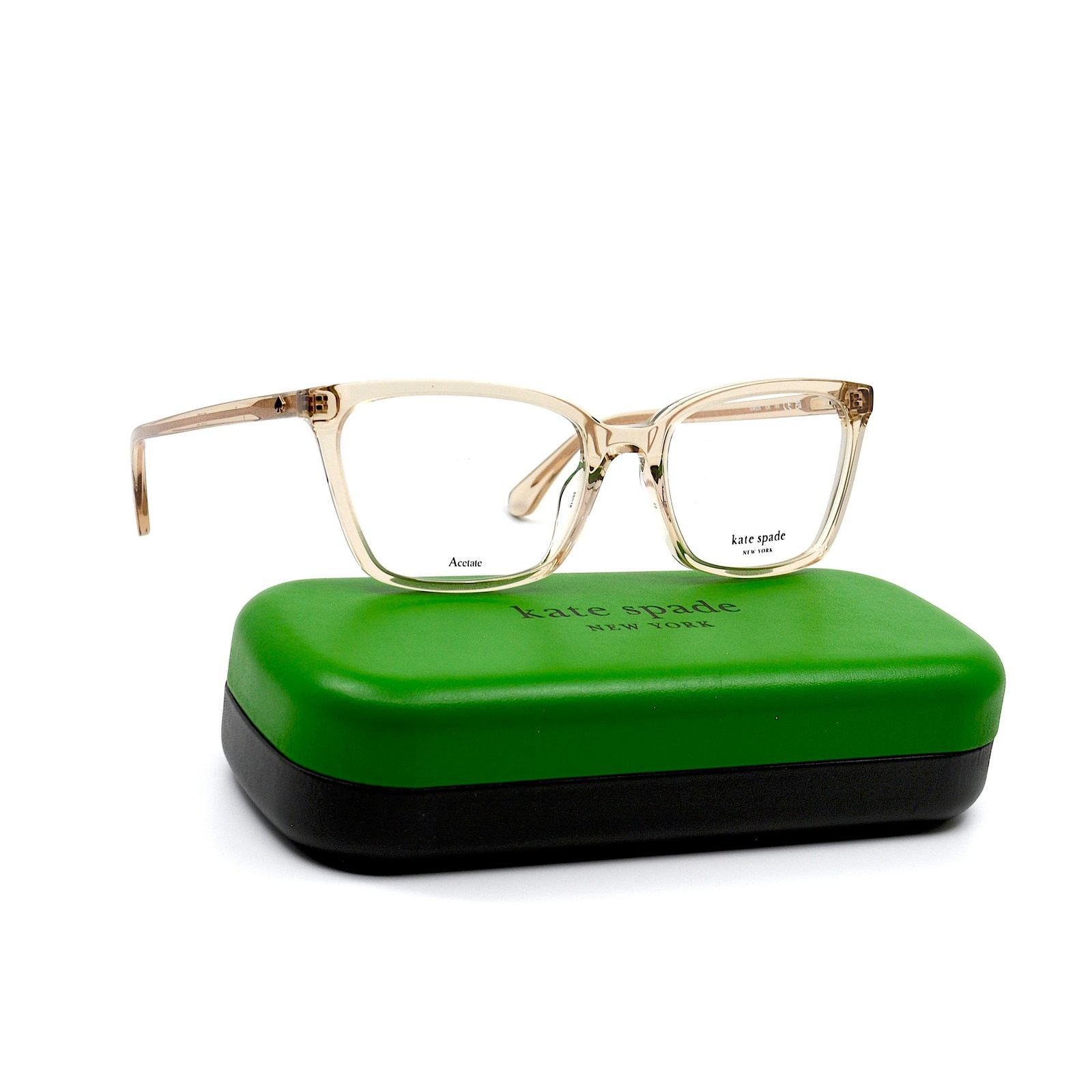 Kate Spade NEW KATE SPADE WANDA 10A TRANSPARENT PEACH EYEGLASSES FRAME Size ONE SIZE - 2 Thumbnail