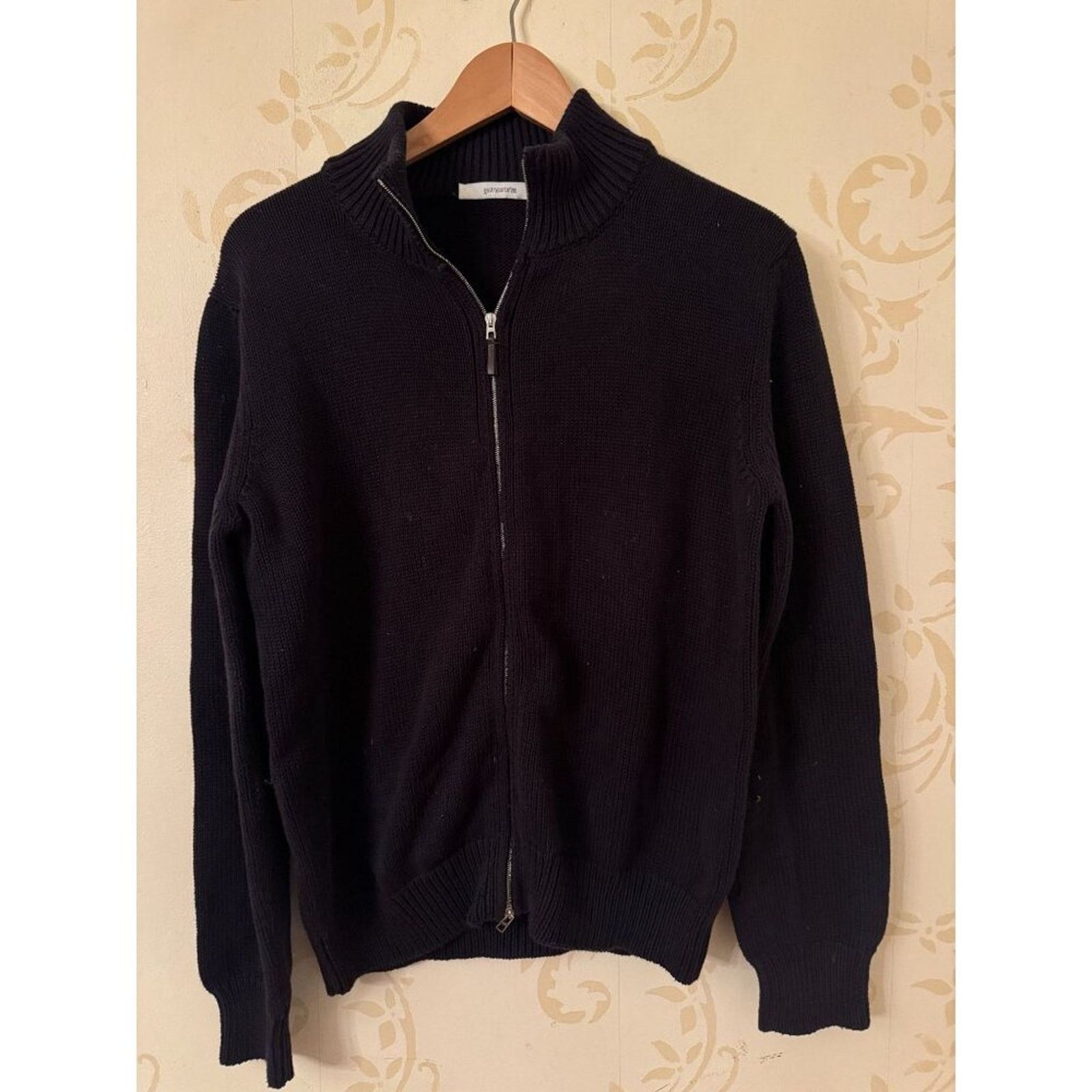 Vintage Italy Men's 48 Gentry Portofino Blue Cotton Full Zip Sweater Size US M / EU 48-50 / 2 - 1 Thumbnail