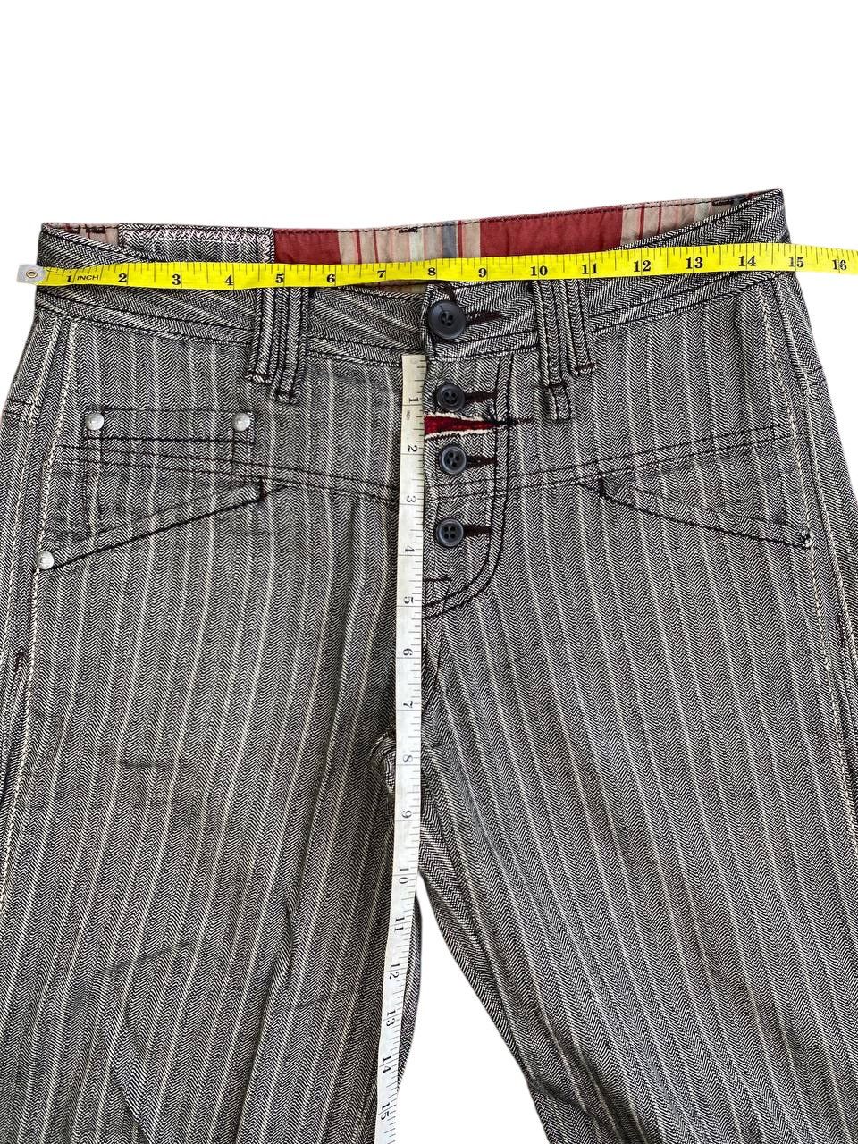 Marithe + Francois Girbaud 2000's Marithe+Francois Girbaud Stripped Grey Relaxed Pants Size US 30 / EU 46 - 3 Thumbnail