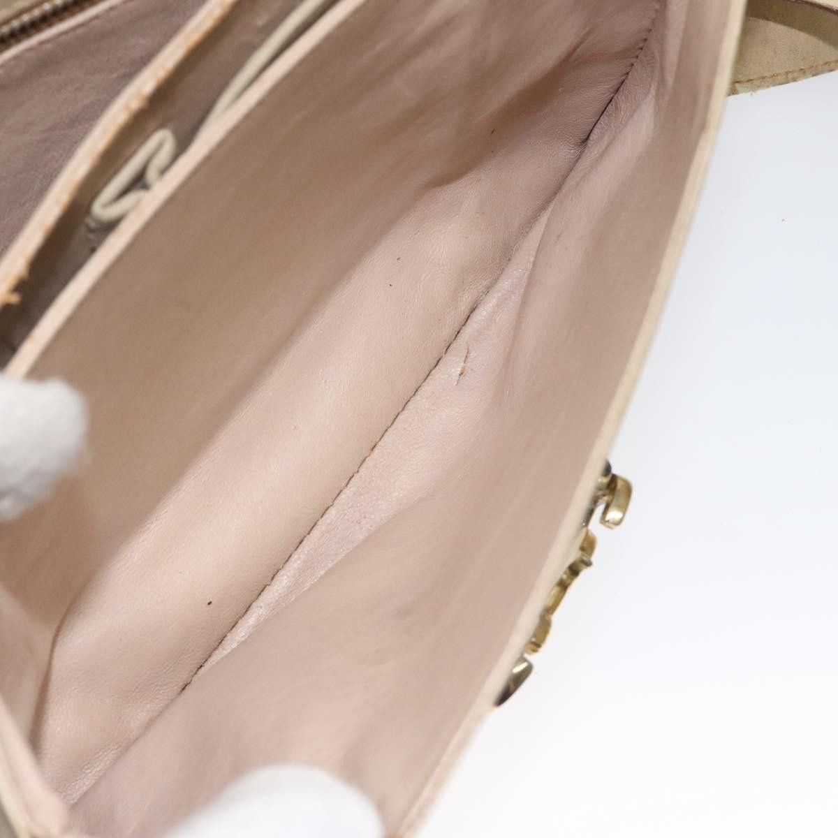 Celine CELINE Shoulder Bag Leather White Gold Size ONE SIZE - 13 Thumbnail