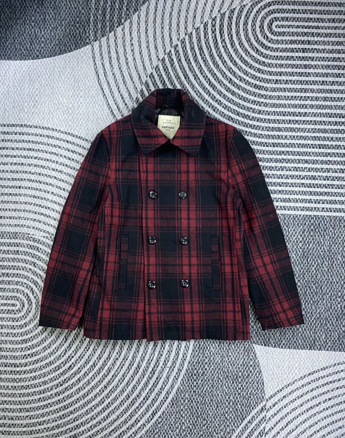 Other Vintage Harvard Boston Red Checked Wool Jacket Size US M / EU 48-50 / 2 - 2 Thumbnail
