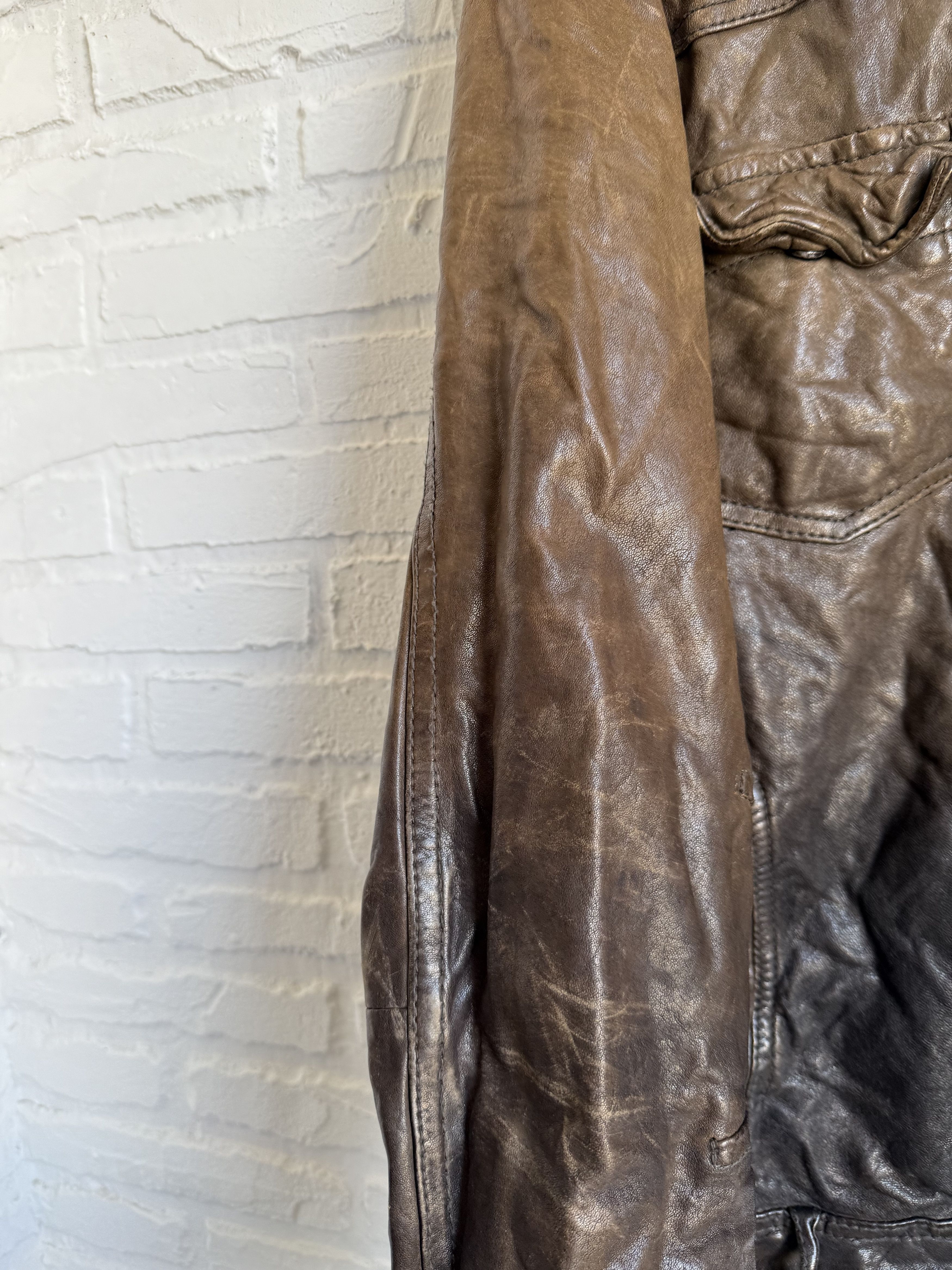 Allsaints Allsaints gradient brown black leather jacket Size US XL / EU 56 / 4 - 10 Thumbnail