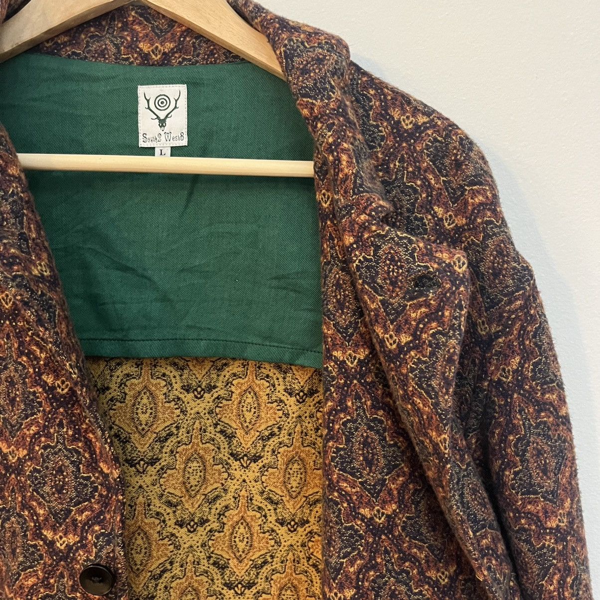 South2 West8 Nepenthes/South2 West8 vintage pattern jacket Size US L / EU 52-54 / 3 - 6 Thumbnail