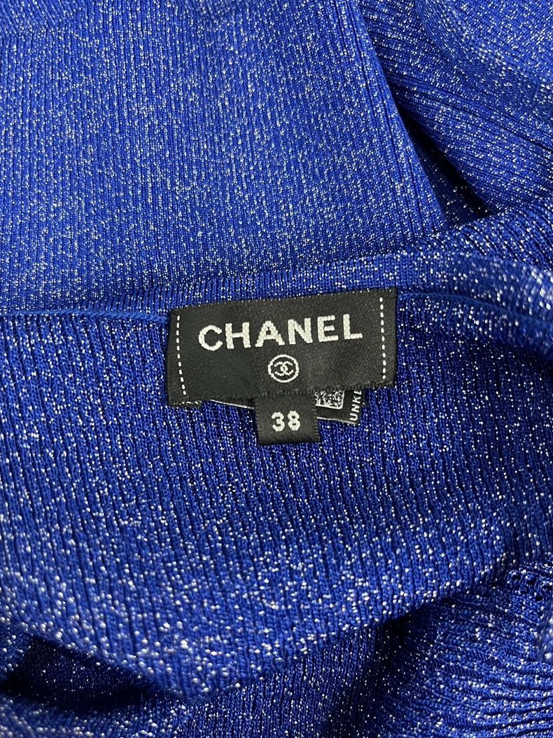 Chanel Chanel 22A blue sequin bottom suspender vest Size XS / US 0-2 / IT 36-38 - 4 Thumbnail