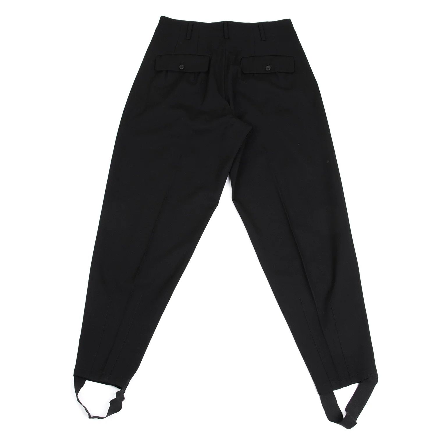 Yohji Yamamoto Yohji Yamamoto Black Wool Gabardine Pants Size US 30 / EU 46 - 14 Thumbnail