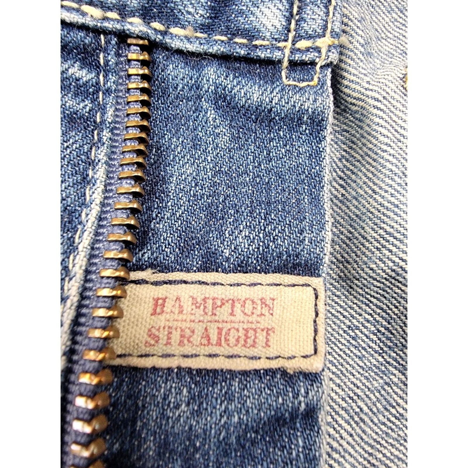 Polo Ralph Lauren Polo Ralph Lauren Jeans Mens 38x30 Hampton Straight Blue Denim, 5-Pocket, Logo Embroidered, Regular Fit, Solid Pattern, Zip Fly, Cotton - Mens Jeans Size US M / EU 48-50 / 2 - 7 Thumbnail