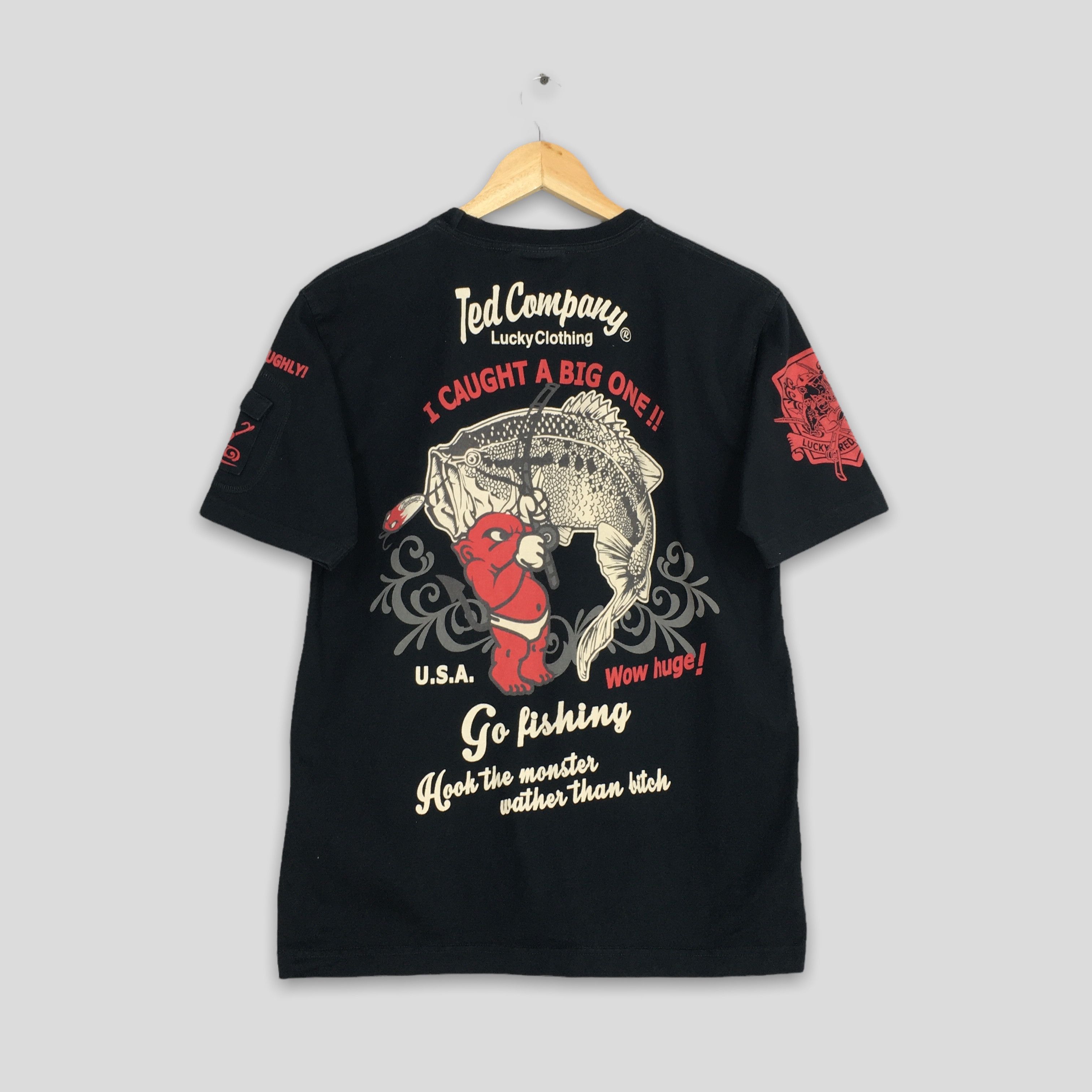 Buzz Rickson's × Tedman × Vintage Vintage Ted Company Hook Monster Fishing Tshirt Medium Size US M / EU 48-50 / 2 - 1 Thumbnail