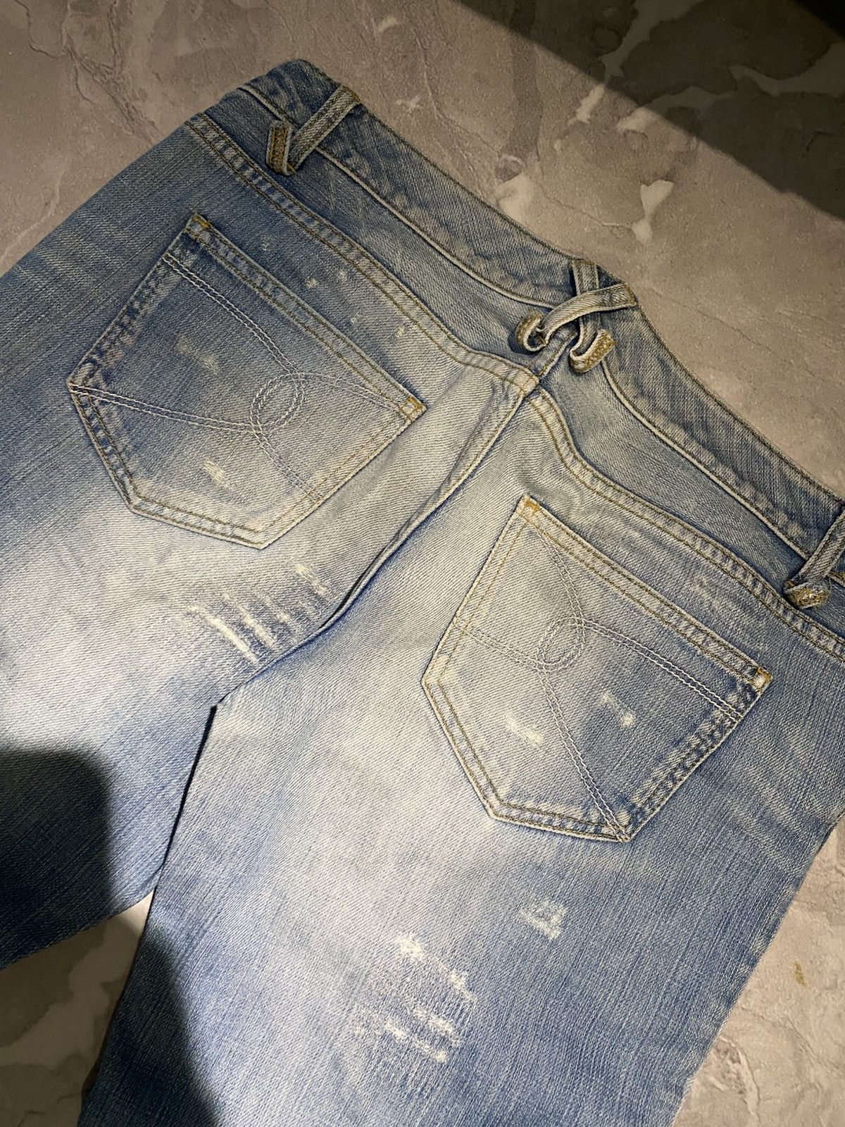Japanese Brand Archive Style Slim Denim Washed Fade Rare Look Size US 33 - 9 Thumbnail